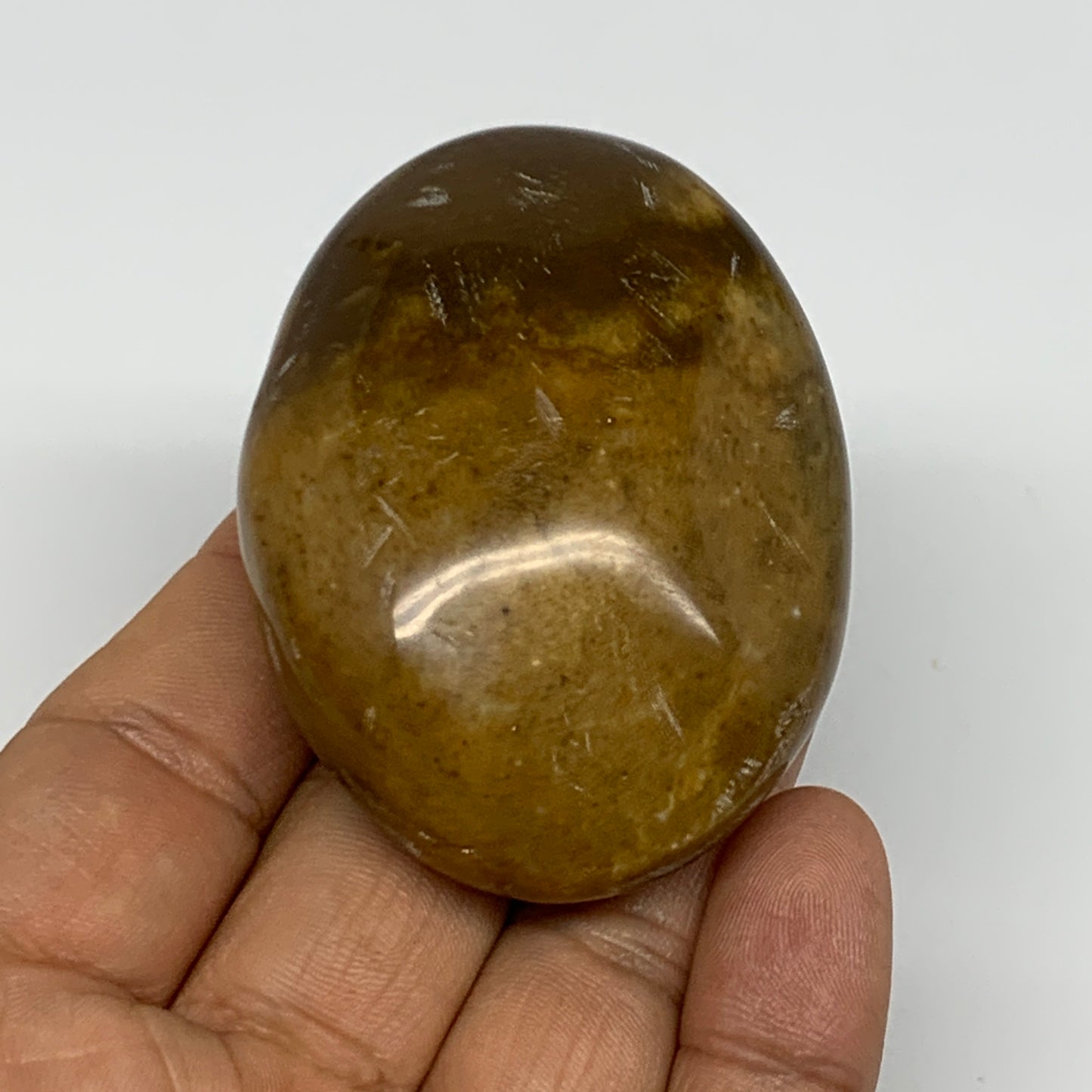 95.8g, 2.5"x1.8"x1.1", Yellow Ocean Jasper Palm-Stone Decor @Madagascar, B18161