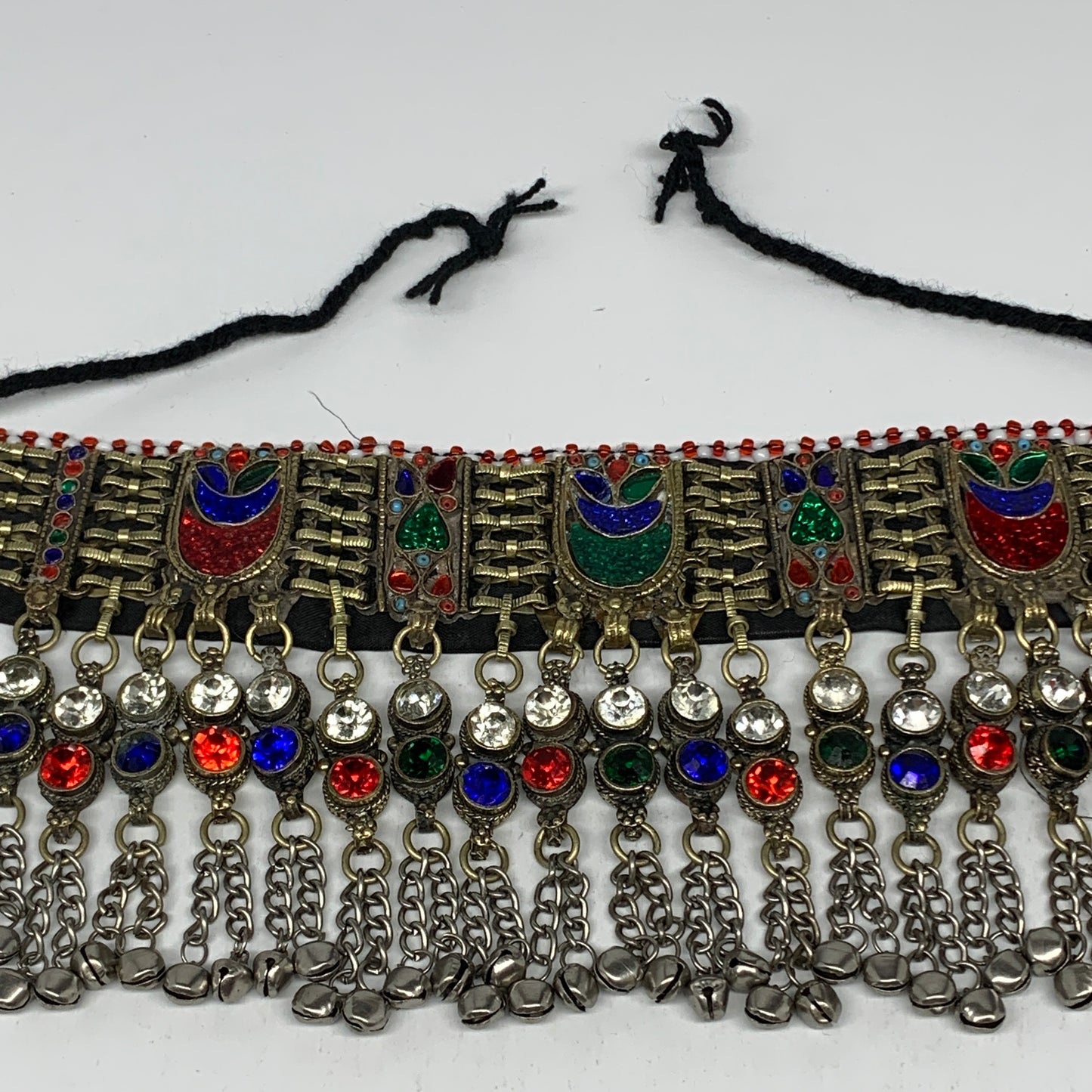 305g, 12"x4.5"Kuchi Choker Necklace Multi-Color Tribal Gypsy Bohemian,B14107