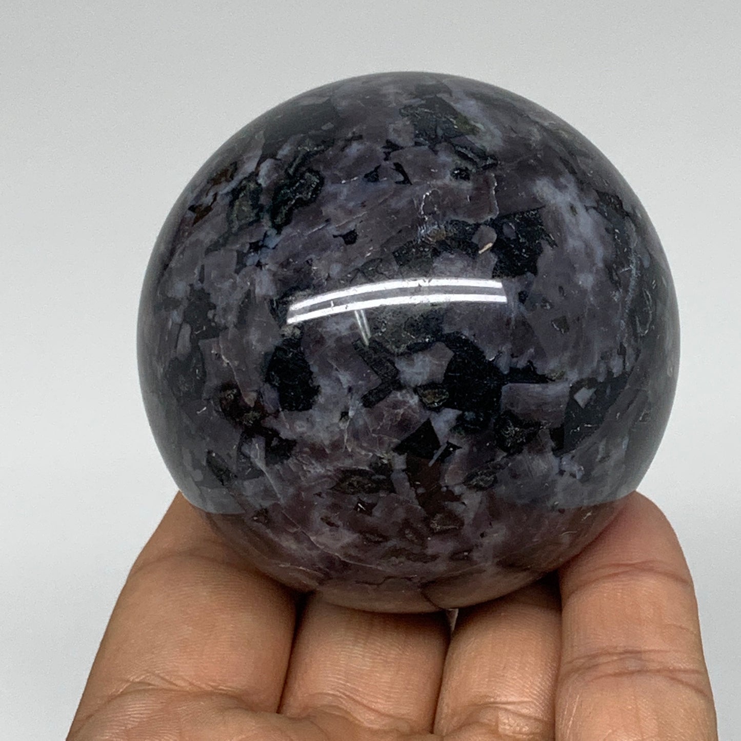 347g, 2.4" Natural Indigo Gabbro Spheres Gemstone, Reiki, @Madagascar,B4597