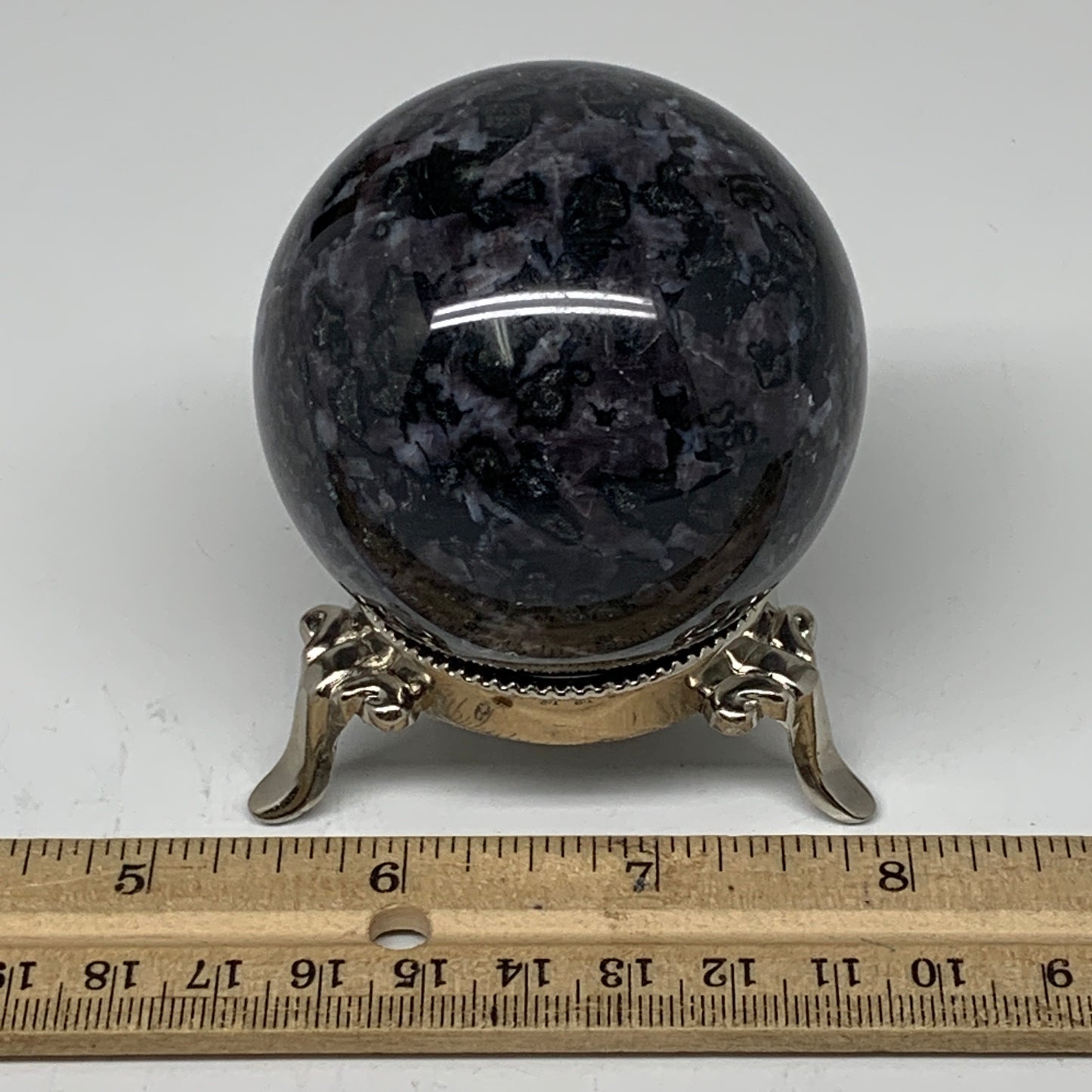 347g, 2.4" Natural Indigo Gabbro Spheres Gemstone, Reiki, @Madagascar,B4597