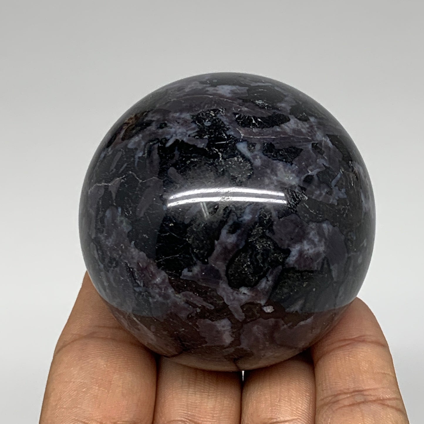 290.4g, 2.3" Natural Indigo Gabbro Spheres Gemstone, Reiki, @Madagascar,B4599