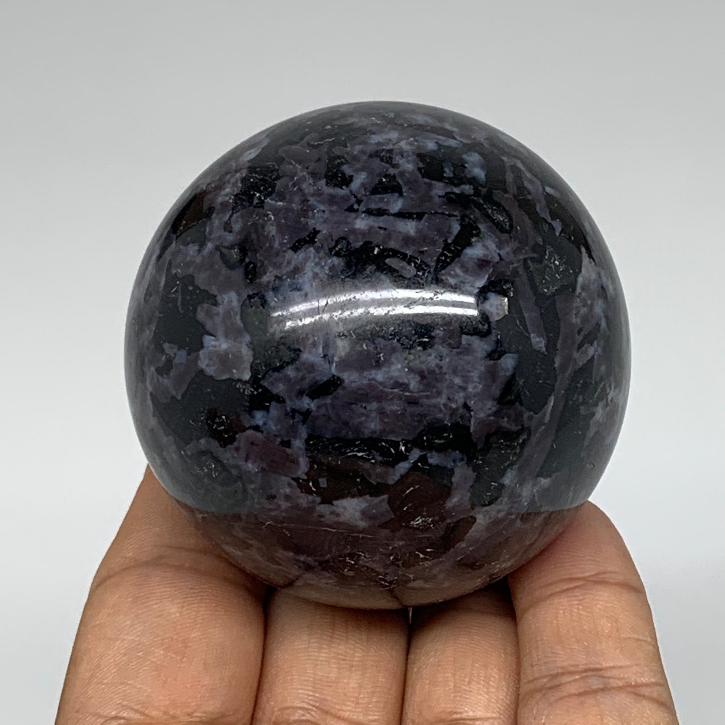 290.4g, 2.3" Natural Indigo Gabbro Spheres Gemstone, Reiki, @Madagascar,B4599