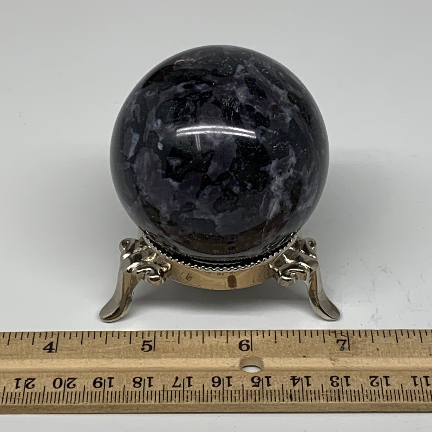 290.4g, 2.3" Natural Indigo Gabbro Spheres Gemstone, Reiki, @Madagascar,B4599