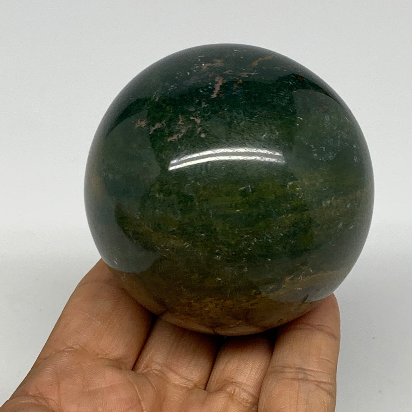 406.1g, 2.6" (66mm), Ocean Jasper Sphere Geode Crystal Reiki @Madagascar, B25353