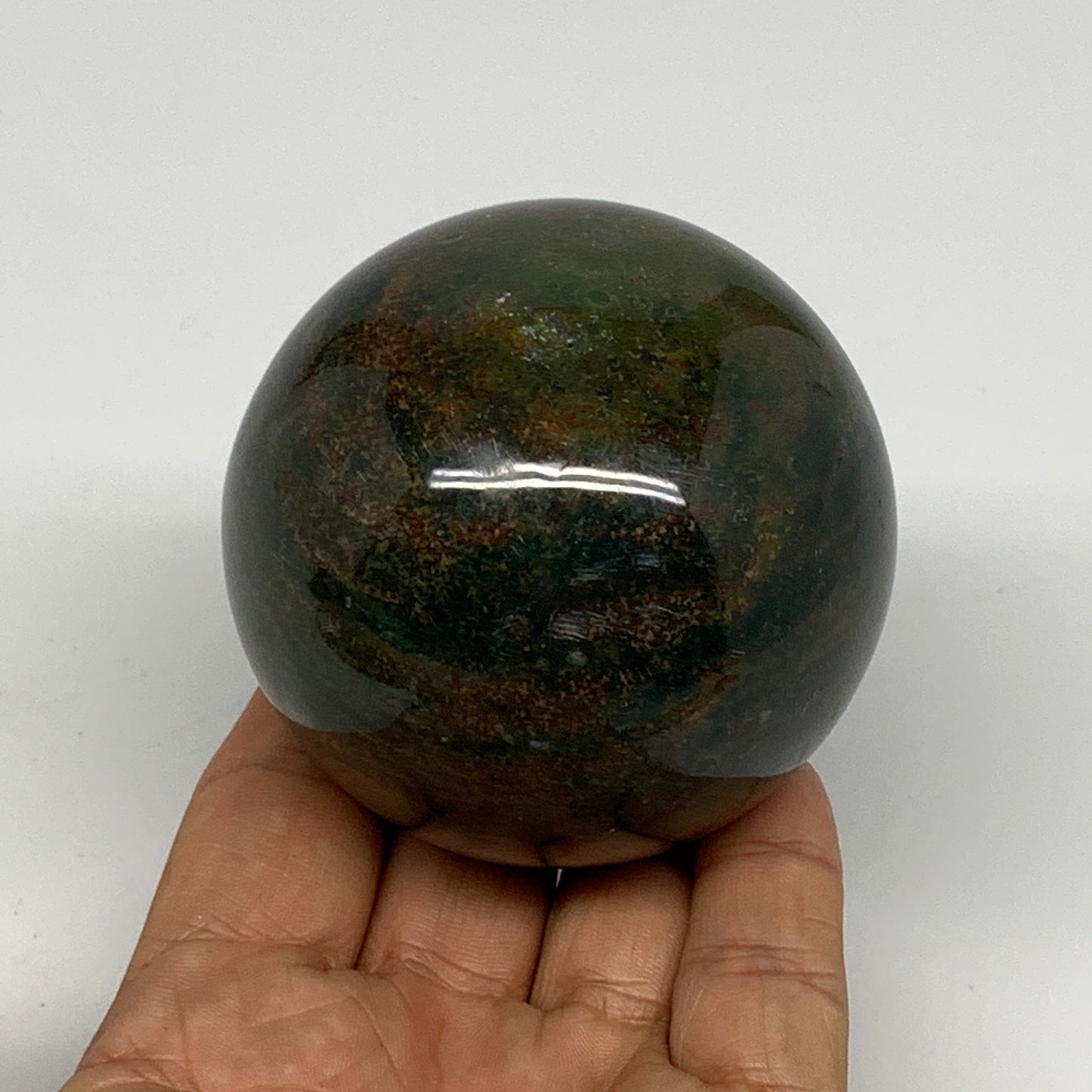 379.9g, 2.5" (64mm), Ocean Jasper Sphere Geode Crystal Reiki @Madagascar, B25355