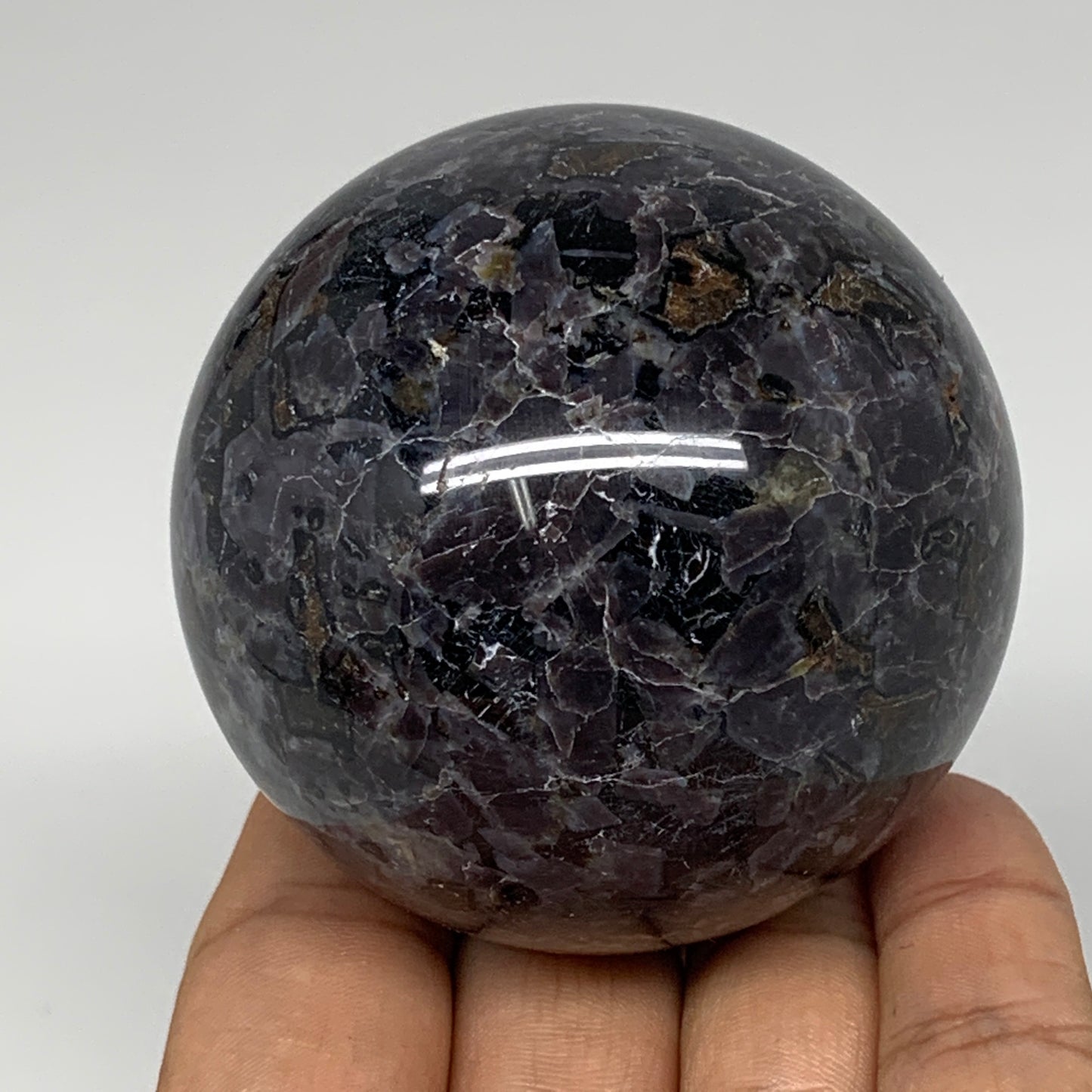 371.9g, 2.5" Natural Indigo Gabbro Spheres Gemstone, Reiki, @Madagascar,B4609