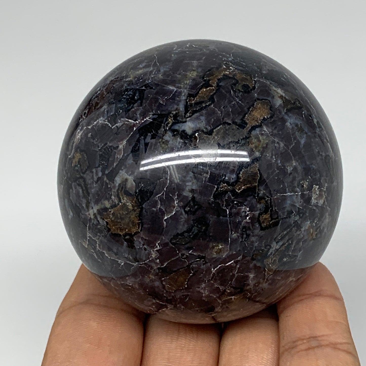 371.9g, 2.5" Natural Indigo Gabbro Spheres Gemstone, Reiki, @Madagascar,B4609