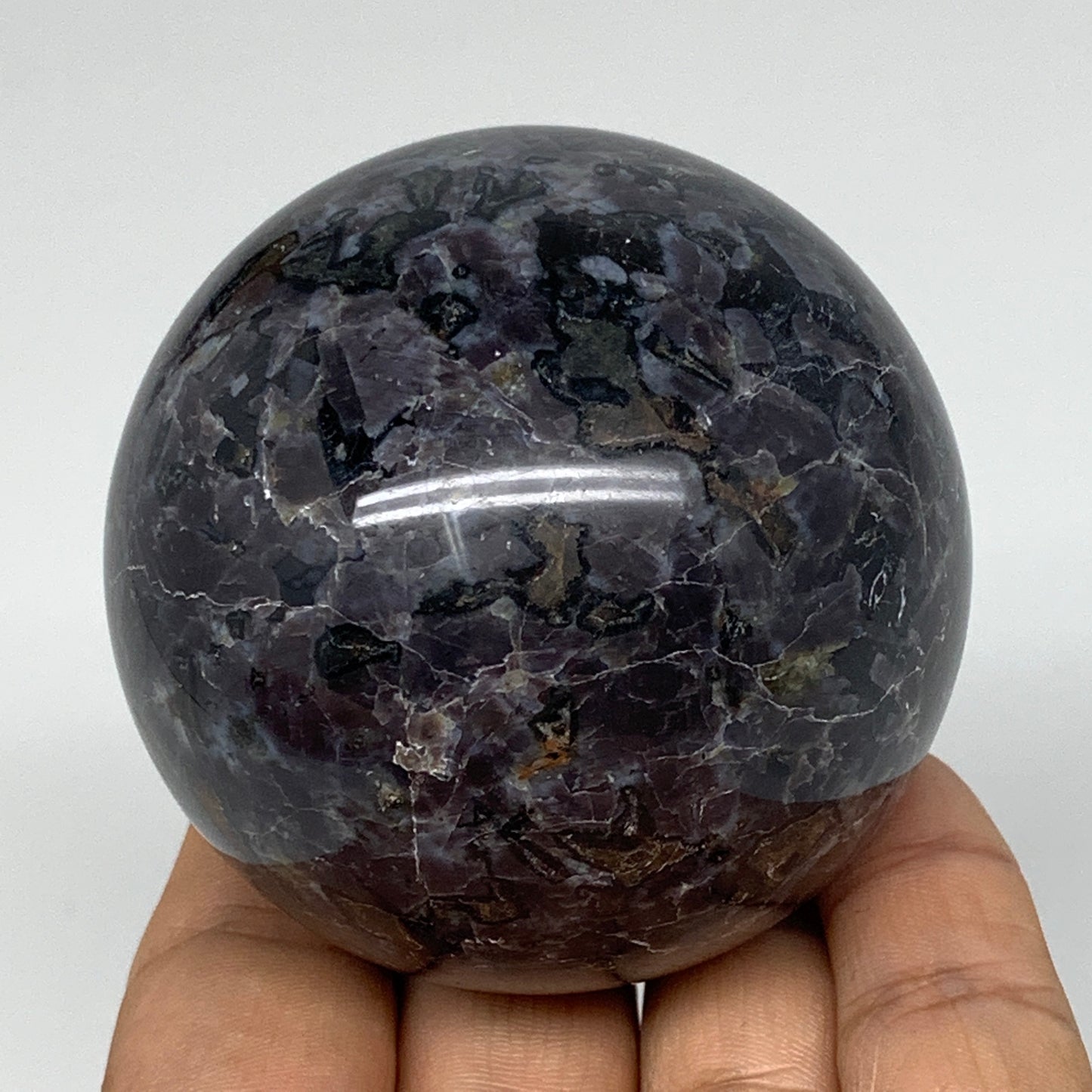 371.9g, 2.5" Natural Indigo Gabbro Spheres Gemstone, Reiki, @Madagascar,B4609