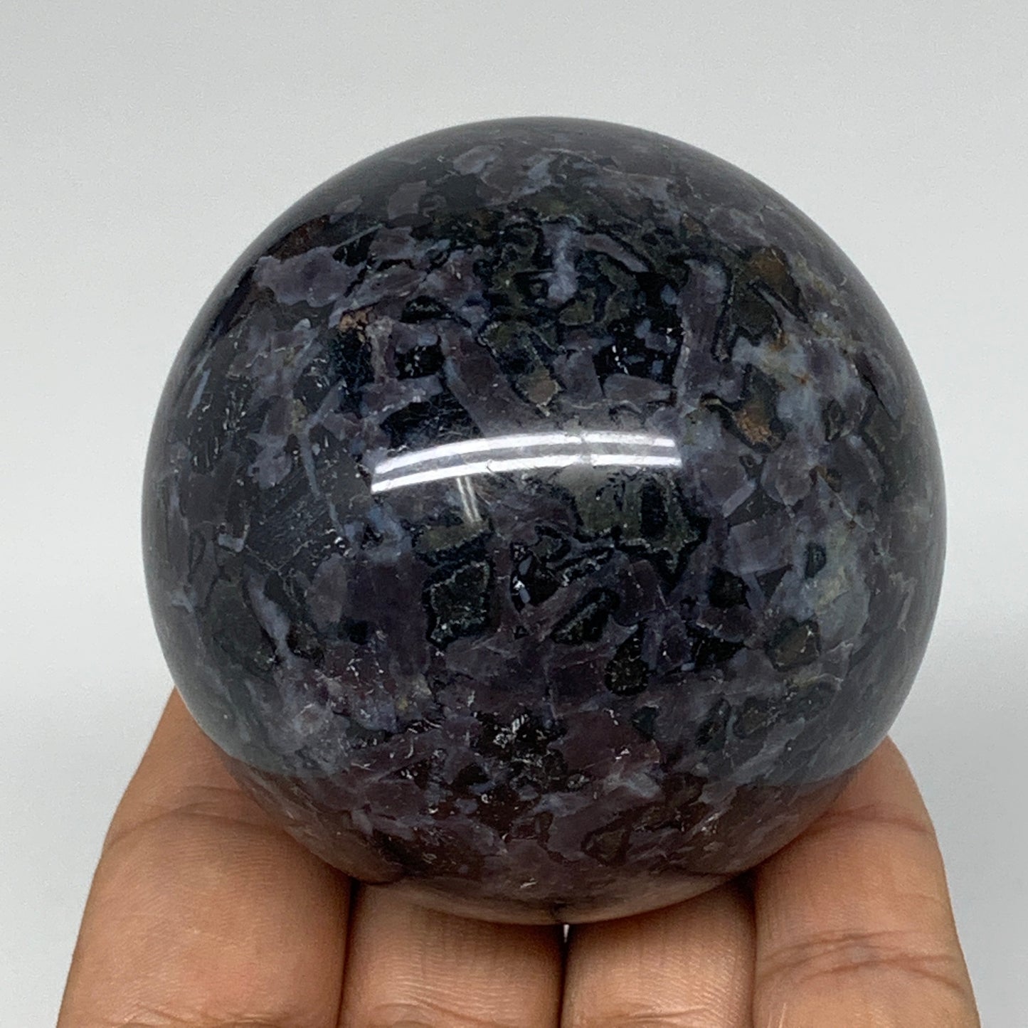 371.9g, 2.5" Natural Indigo Gabbro Spheres Gemstone, Reiki, @Madagascar,B4609