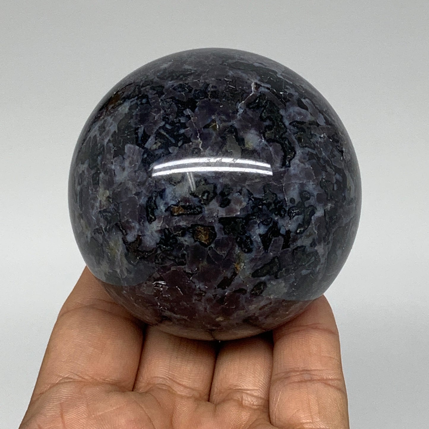 435.5g, 2.6" Natural Indigo Gabbro Spheres Gemstone, Reiki, @Madagascar,B4612