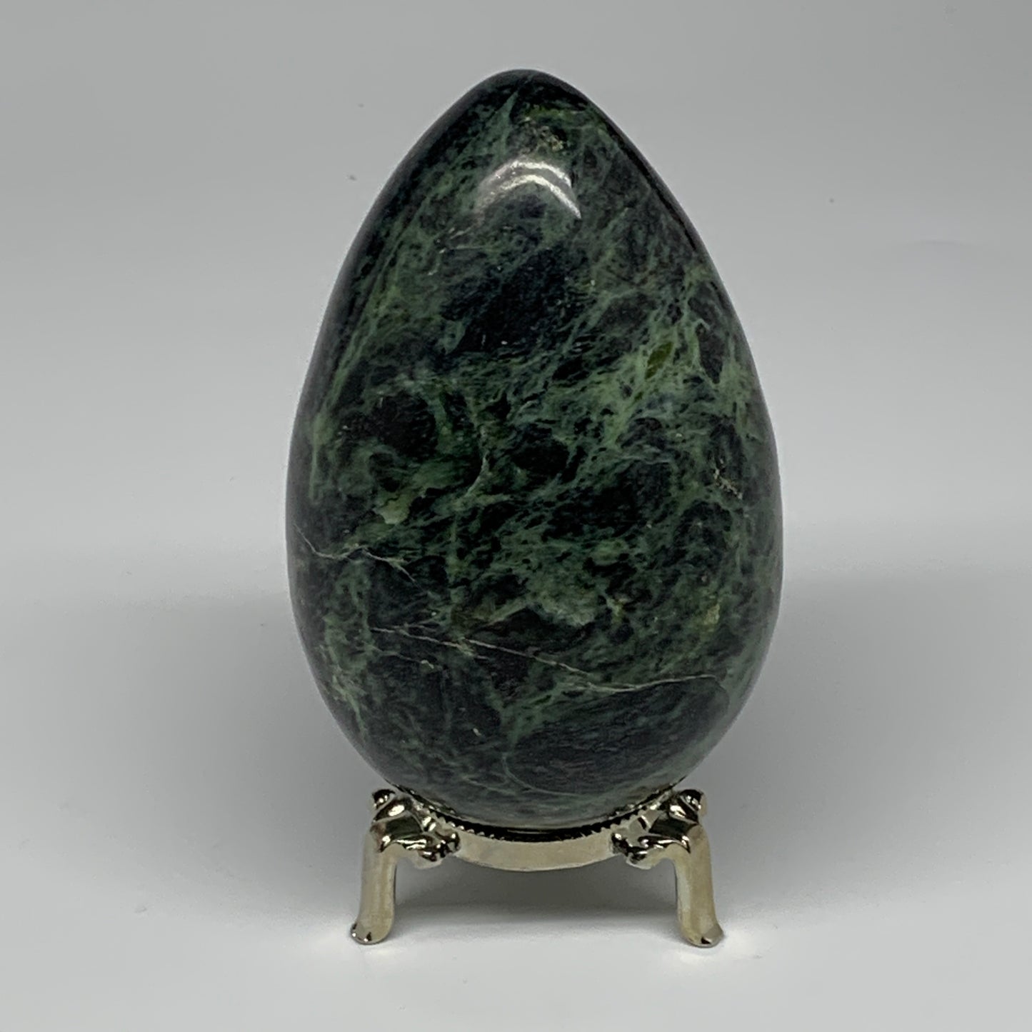 733g, 4.5"x2.8" Natural Green Nephrite Jade Egg Gemstone, @Pakistan, B25365