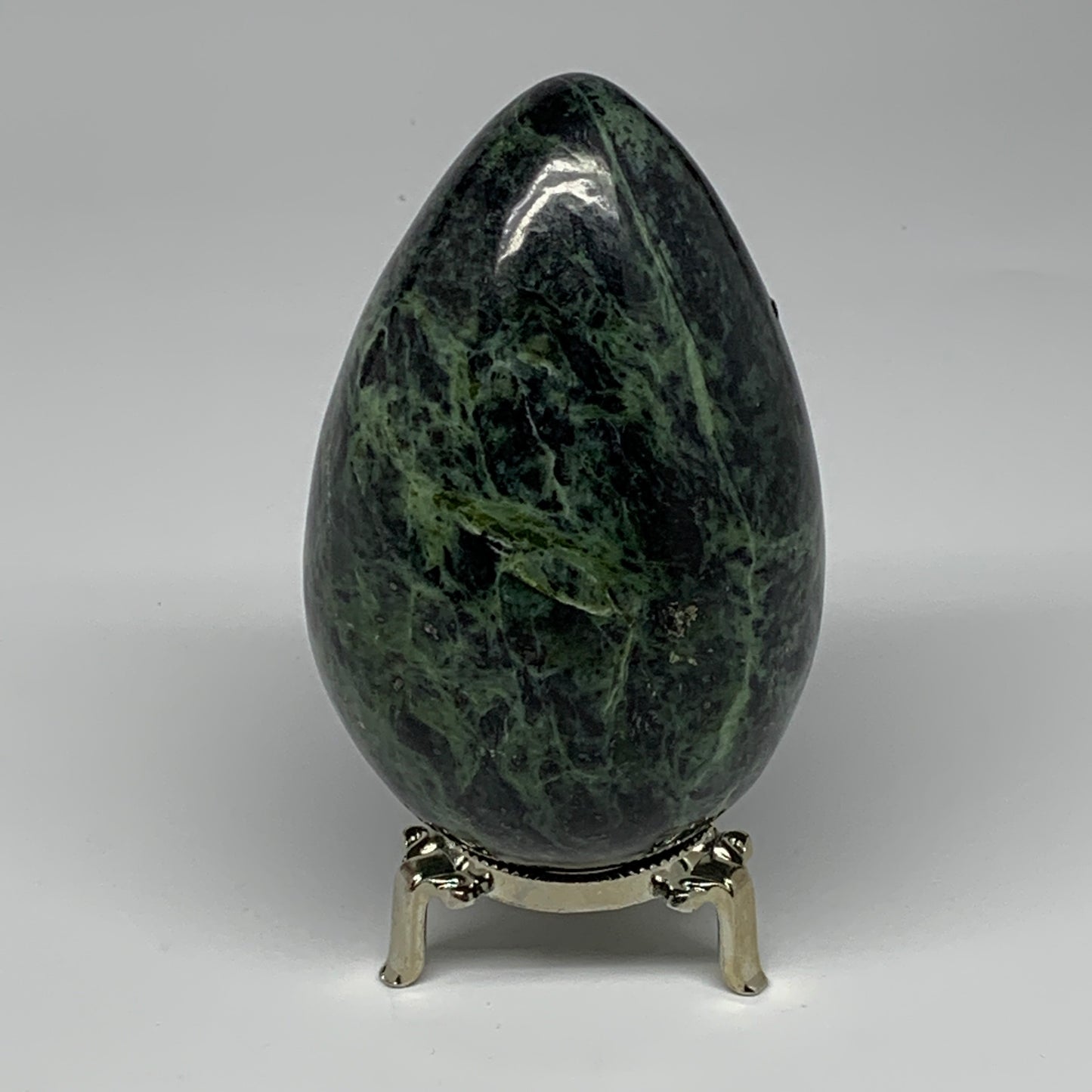 733g, 4.5"x2.8" Natural Green Nephrite Jade Egg Gemstone, @Pakistan, B25365