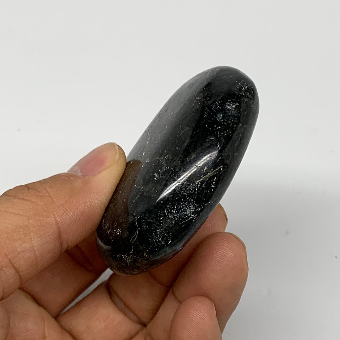 84.2g,2.2"x1.7"x0.7", Labradorite Palm-stone Tumbled Reiki @Madagascar,B25075