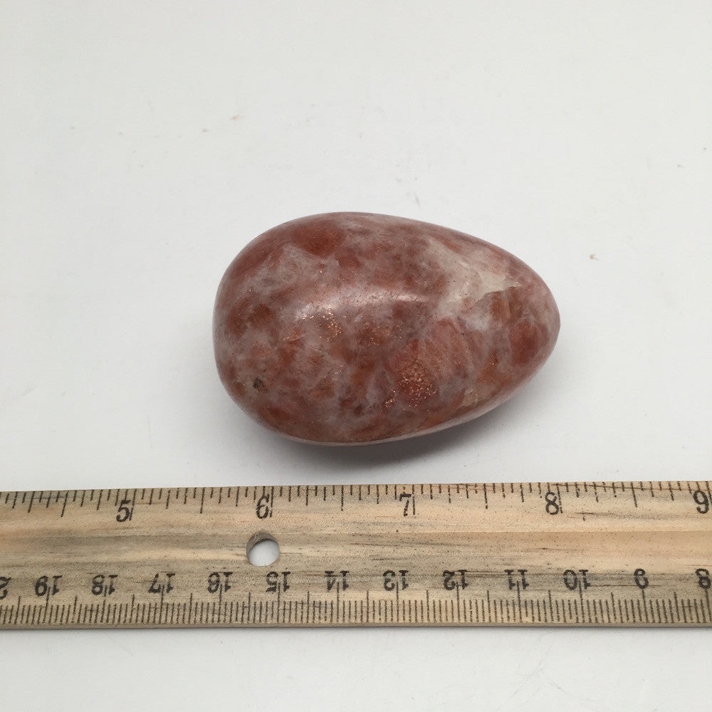 146 Grams Natural Handmade Gemstone Sunstone Crystal Egg from India, IE13 - watangem.com