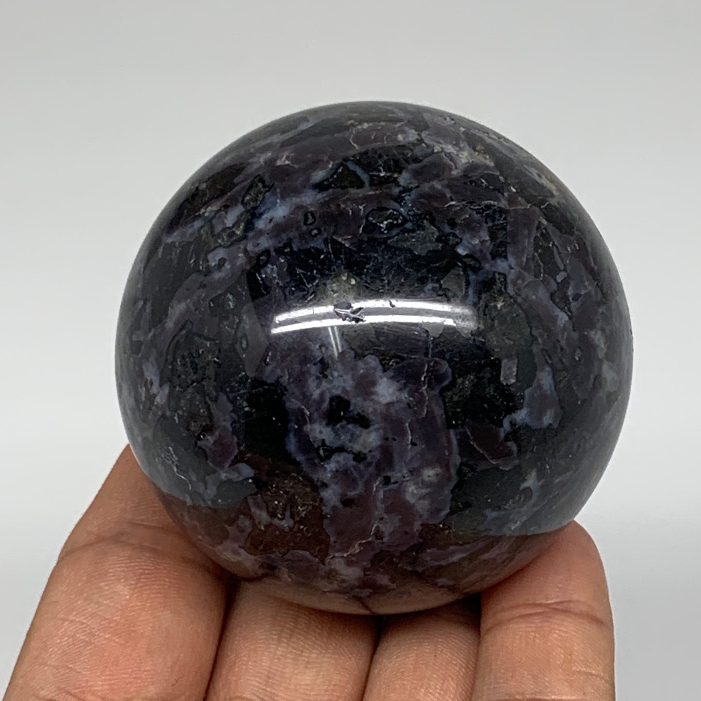 292.5g, 2.3" Natural Indigo Gabbro Spheres Gemstone, Reiki, @Madagascar,B4634