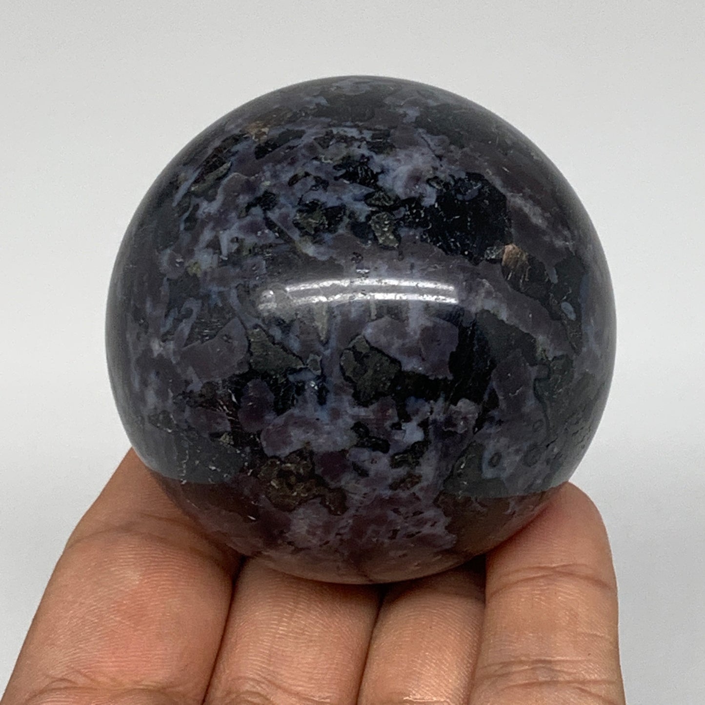 292.5g, 2.3" Natural Indigo Gabbro Spheres Gemstone, Reiki, @Madagascar,B4634