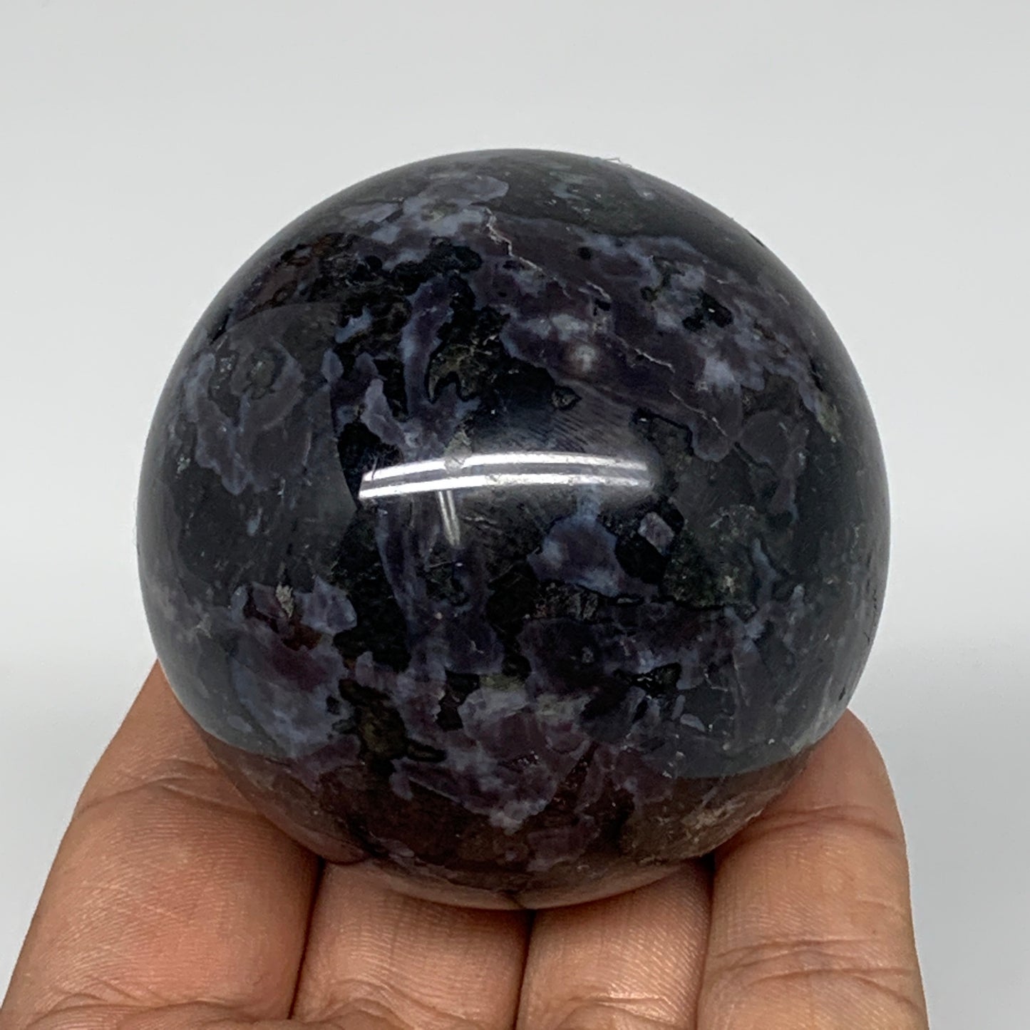 292.5g, 2.3" Natural Indigo Gabbro Spheres Gemstone, Reiki, @Madagascar,B4634