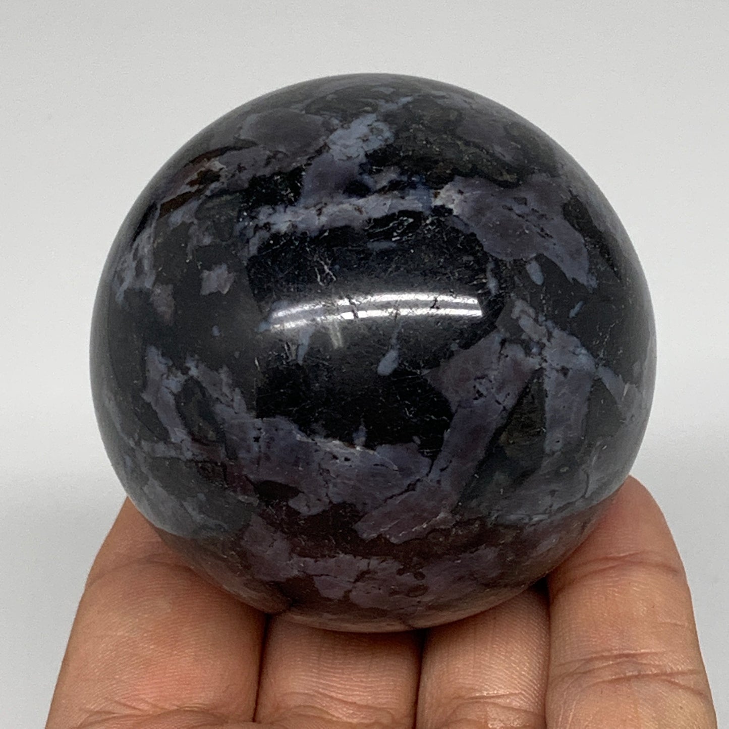 325.7g, 2.3" Natural Indigo Gabbro Spheres Gemstone, Reiki, @Madagascar,B4635