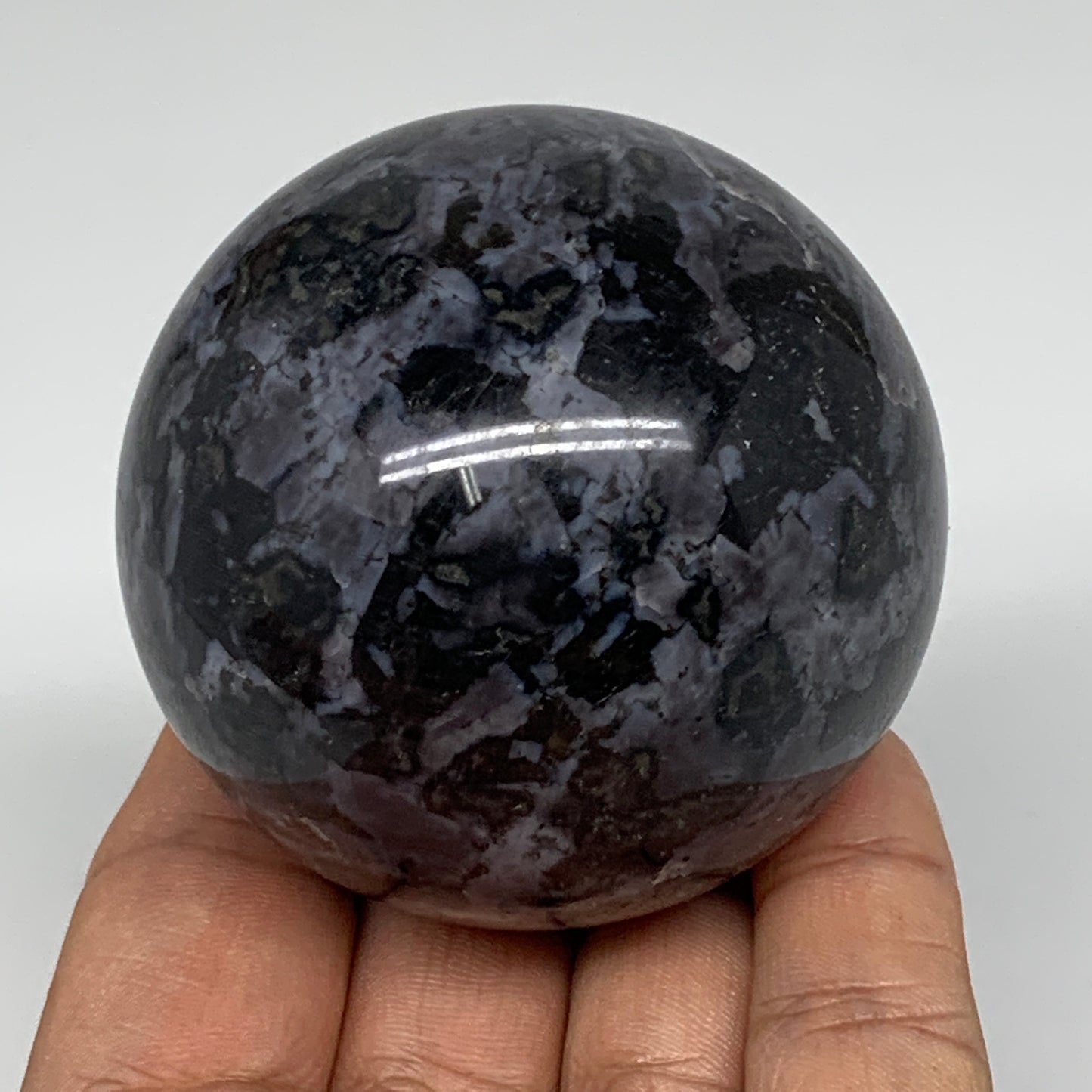 325.7g, 2.3" Natural Indigo Gabbro Spheres Gemstone, Reiki, @Madagascar,B4635