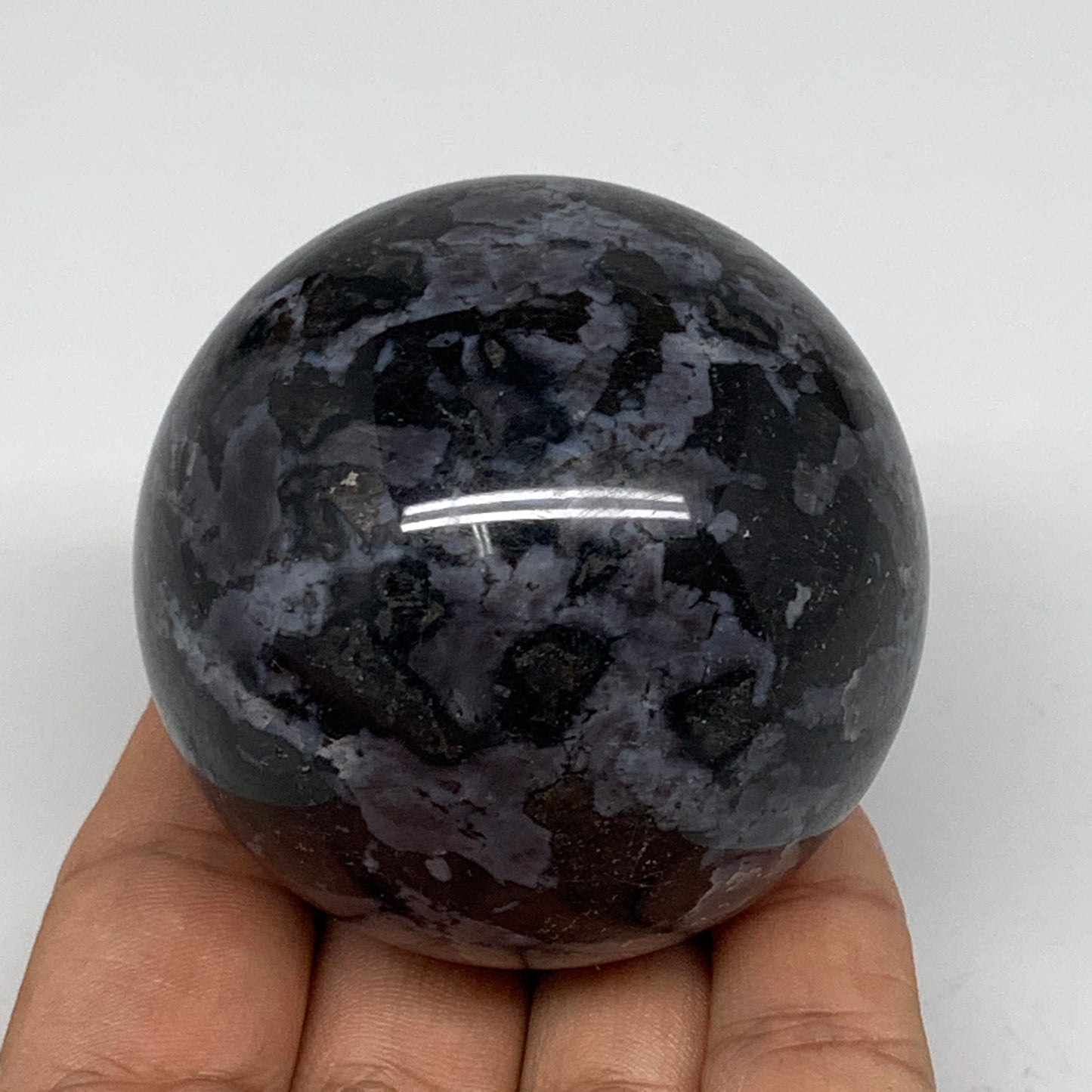 325.7g, 2.3" Natural Indigo Gabbro Spheres Gemstone, Reiki, @Madagascar,B4635