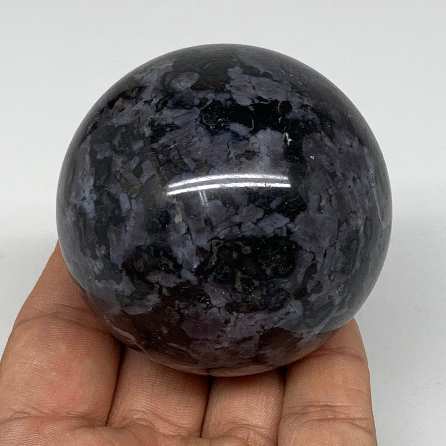 325.7g, 2.3" Natural Indigo Gabbro Spheres Gemstone, Reiki, @Madagascar,B4635