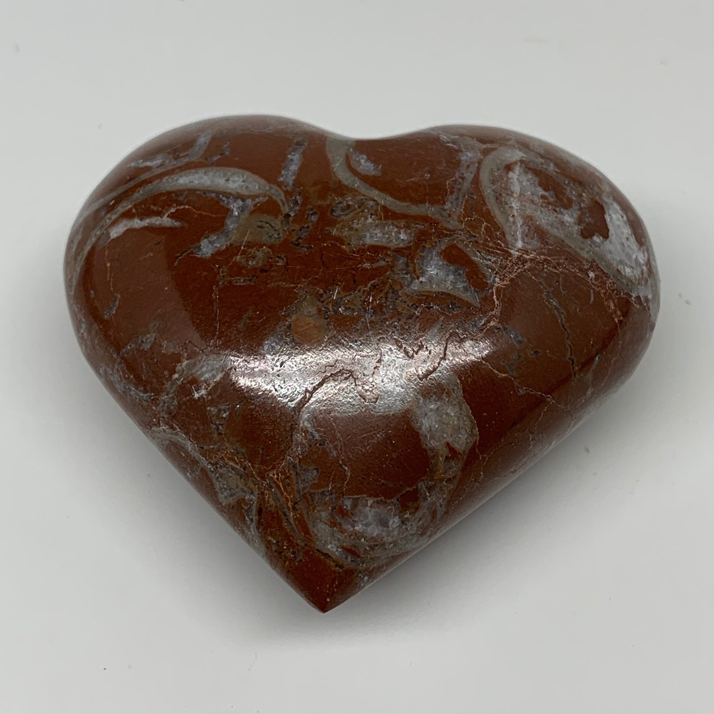 87.6g,2"x2.2"x1"Natural Untreated Red Shell Fossils Heart Reiki Energy,F928