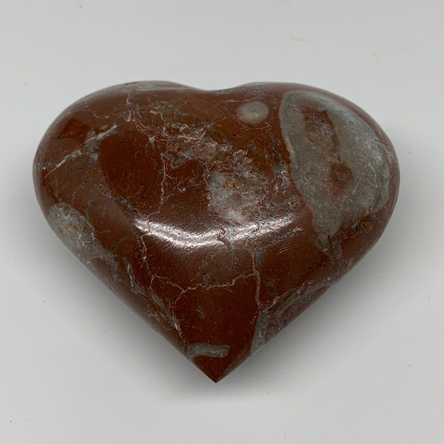 87.6g,2"x2.2"x1"Natural Untreated Red Shell Fossils Heart Reiki Energy,F928