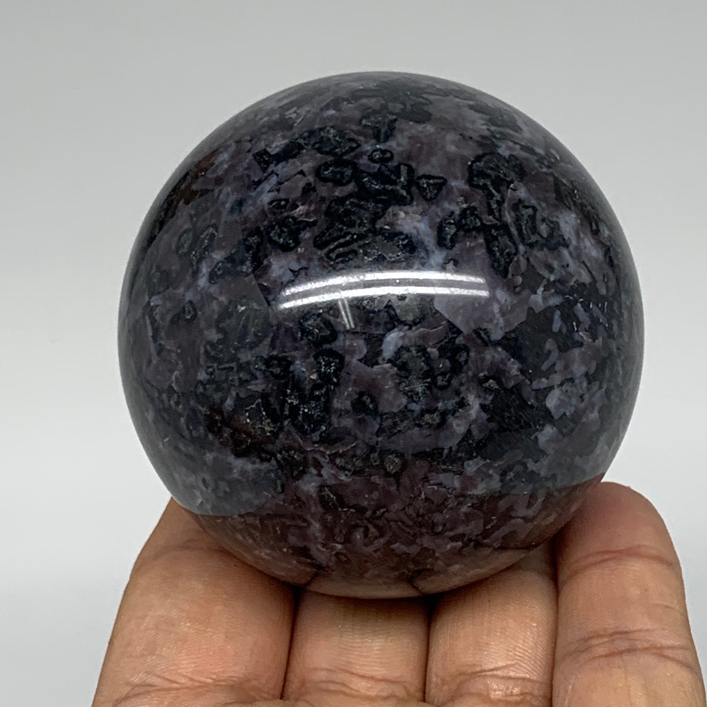 359g, 2.4" Natural Indigo Gabbro Spheres Gemstone, Reiki, @Madagascar,B4641