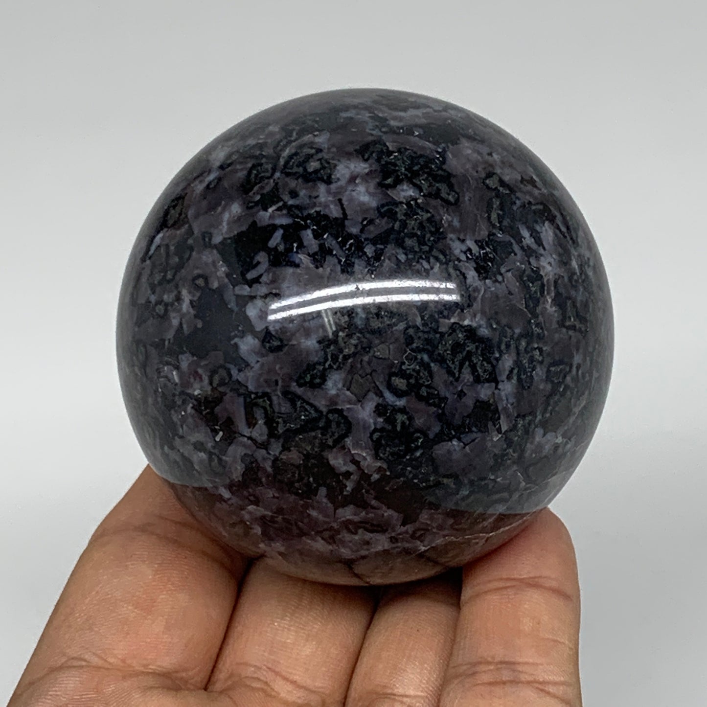 359g, 2.4" Natural Indigo Gabbro Spheres Gemstone, Reiki, @Madagascar,B4641