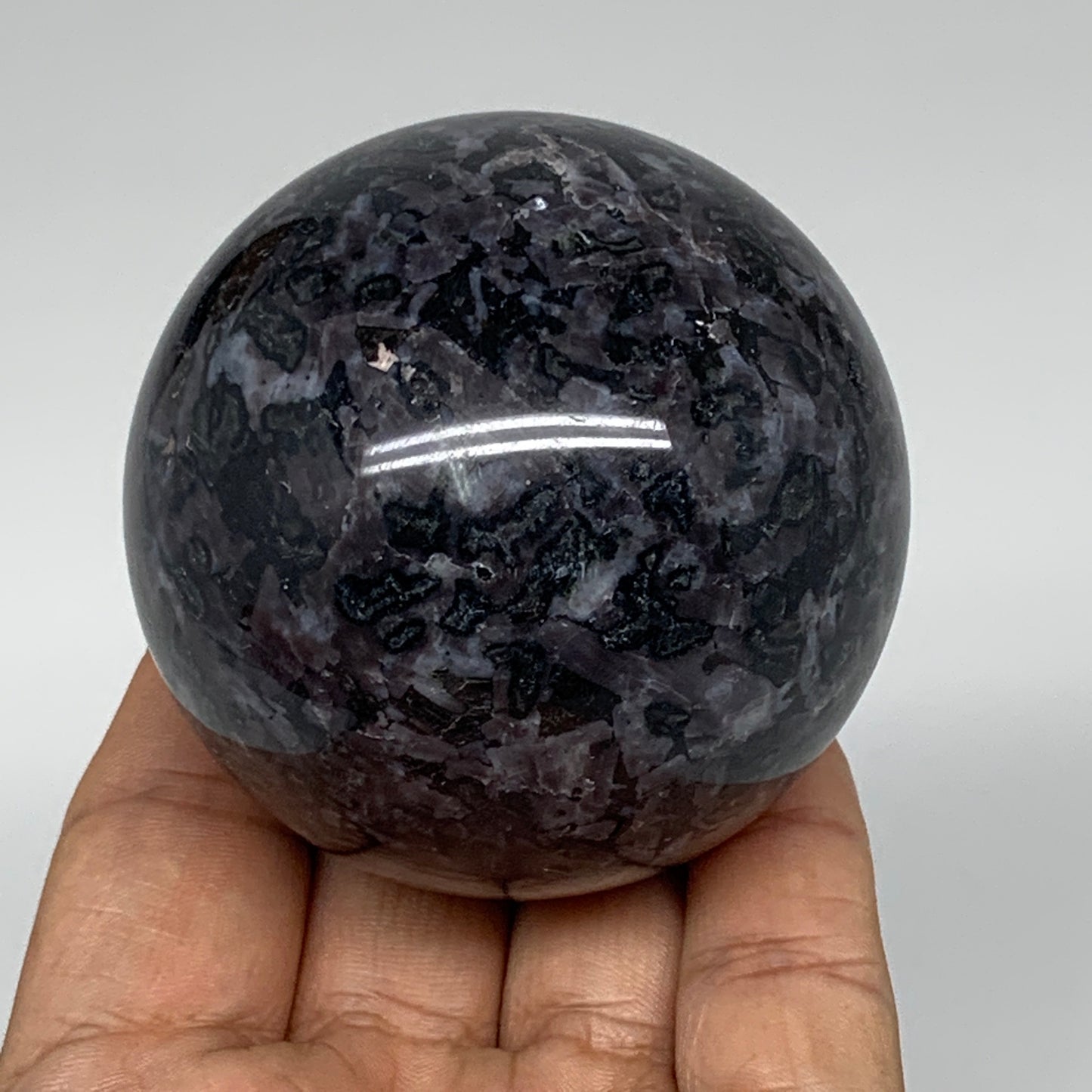 359g, 2.4" Natural Indigo Gabbro Spheres Gemstone, Reiki, @Madagascar,B4641