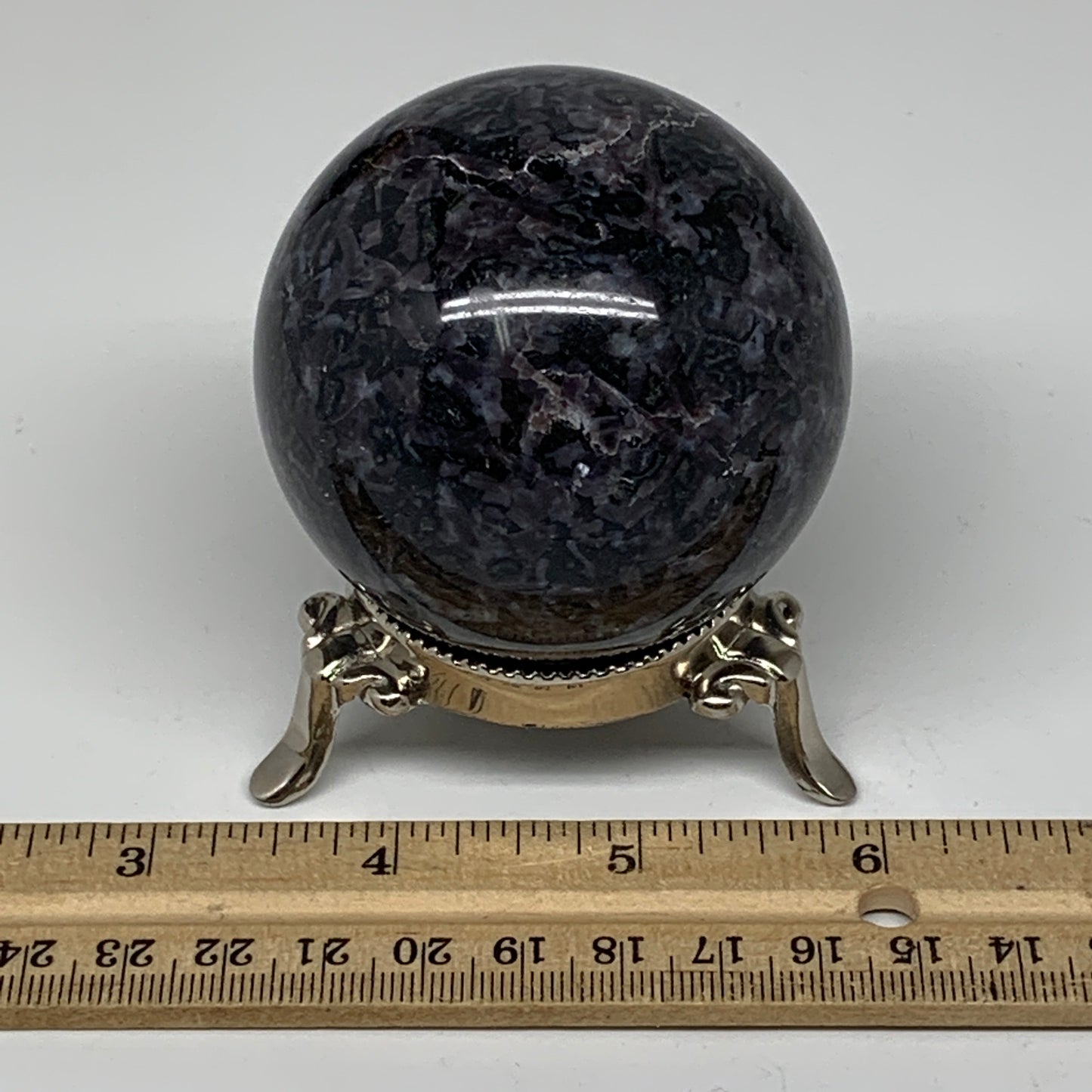 359g, 2.4" Natural Indigo Gabbro Spheres Gemstone, Reiki, @Madagascar,B4641