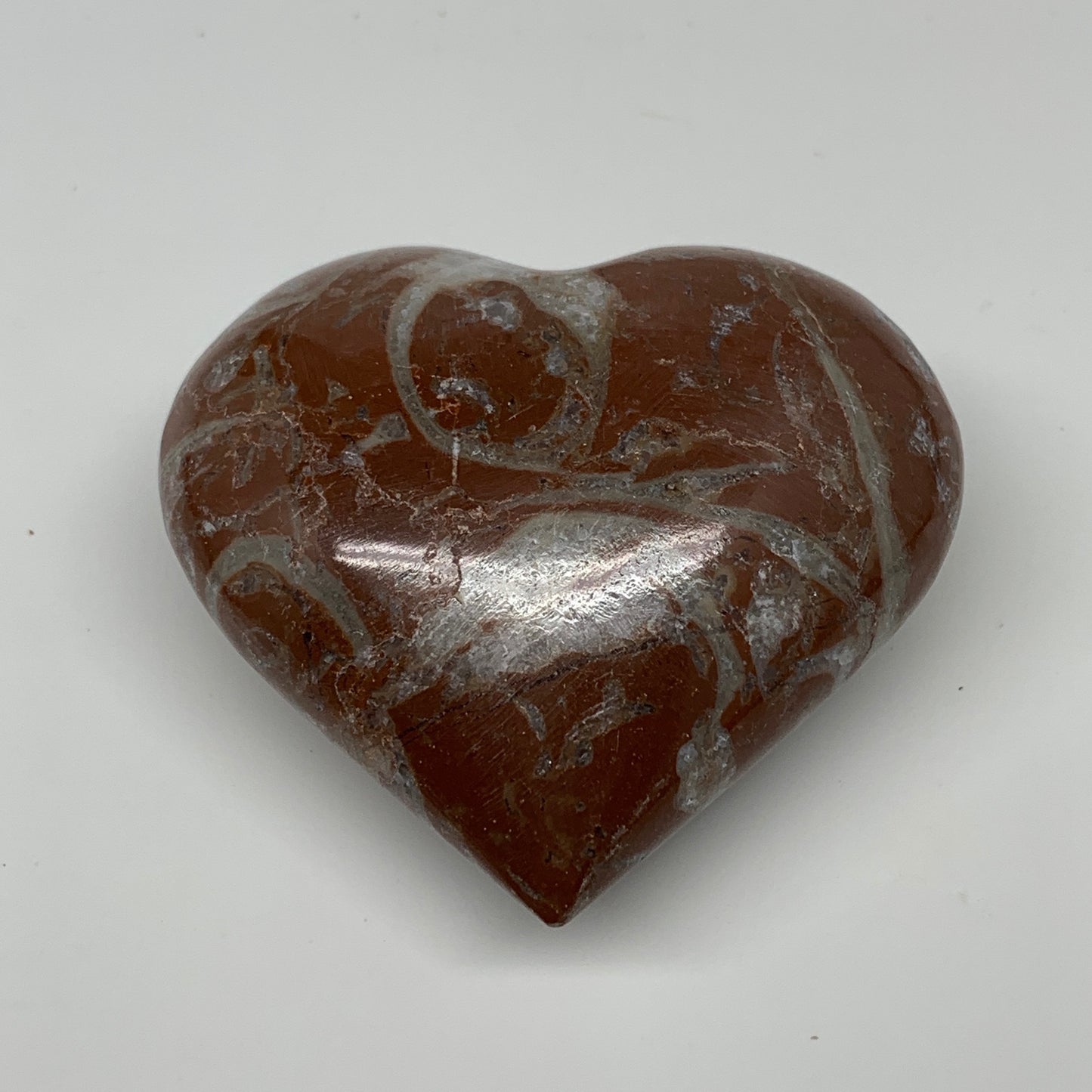 93.3g,2.1"x2.3"x1"Natural Untreated Red Shell Fossils Heart Reiki Energy,F930