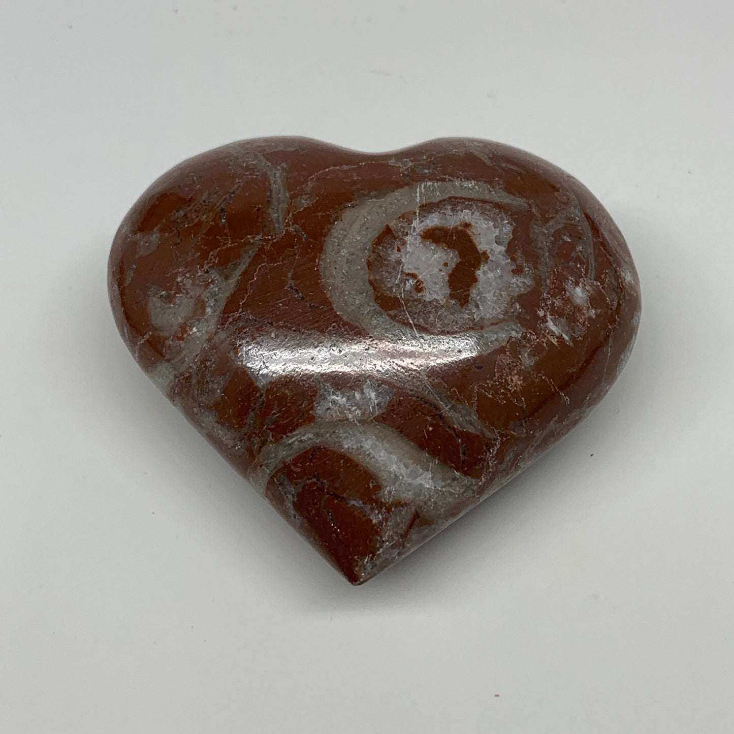 93.3g,2.1"x2.3"x1"Natural Untreated Red Shell Fossils Heart Reiki Energy,F930