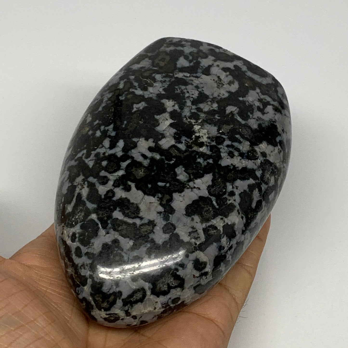 745g, 4.6"x3"x1.9" Indigo Gabro Merlinite Freeform Polished @Madagascar, B18217