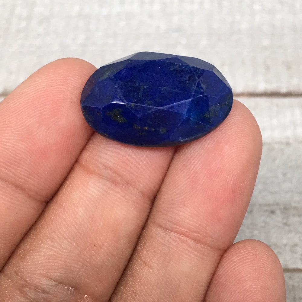 4g,24mmx16mmx6mm High-Grade Natural Oval Facetted Lapis Lazuli Cabochon,CP168