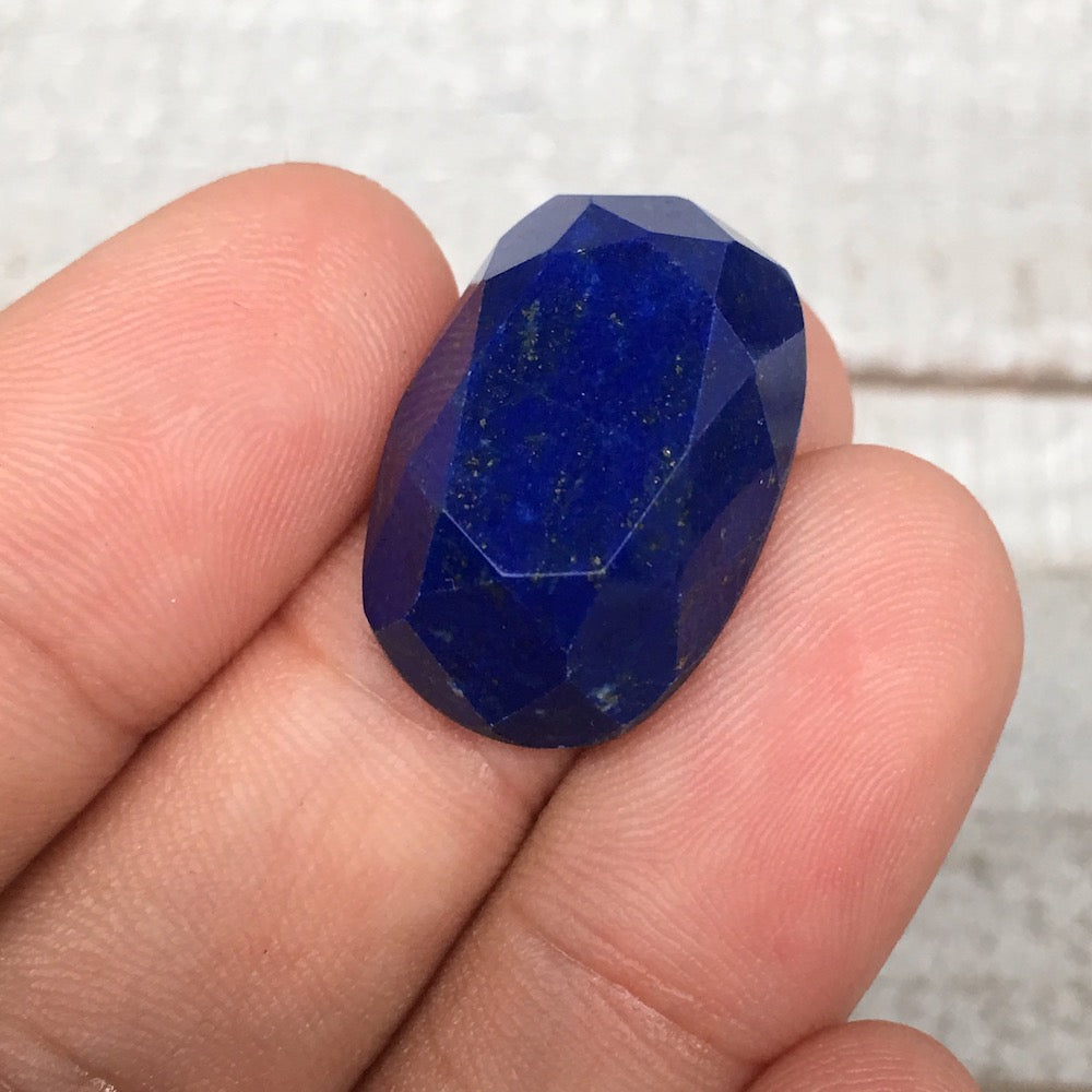 4.6g,23mmx15mmx7mm High-Grade Natural Oval Facetted Lapis Lazuli Cabochon,CP169