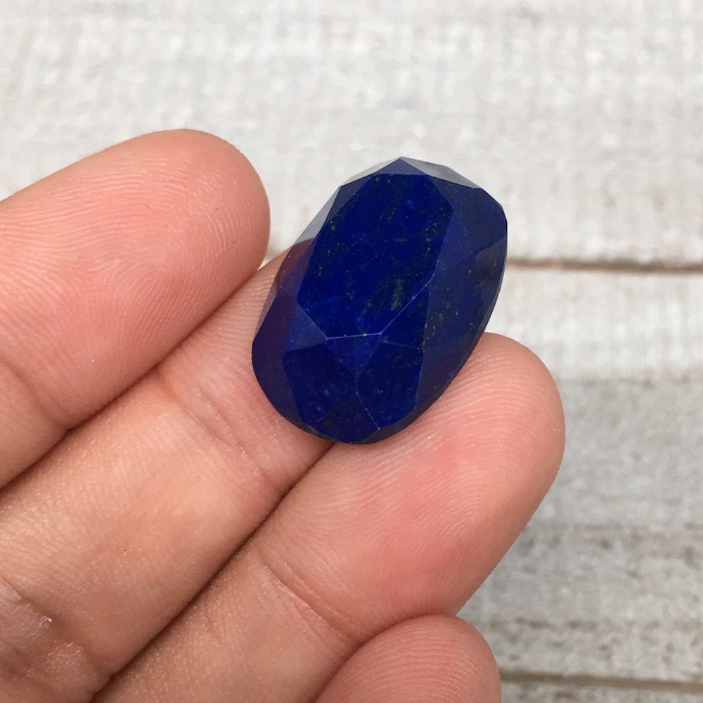 4.6g,23mmx15mmx7mm High-Grade Natural Oval Facetted Lapis Lazuli Cabochon,CP169