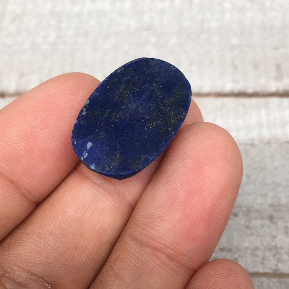 4.6g,23mmx15mmx7mm High-Grade Natural Oval Facetted Lapis Lazuli Cabochon,CP169