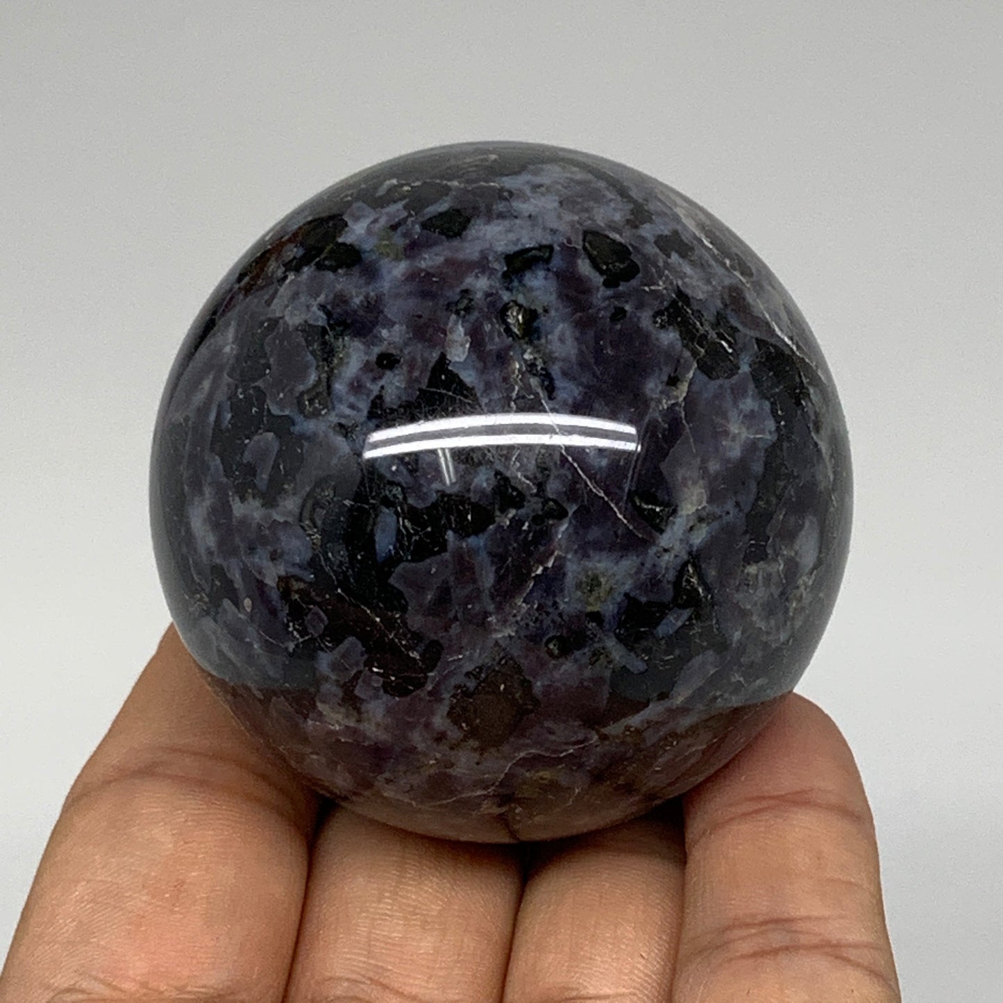 255.3g, 2.2" Natural Indigo Gabbro Spheres Gemstone, Reiki, @Madagascar,B4651