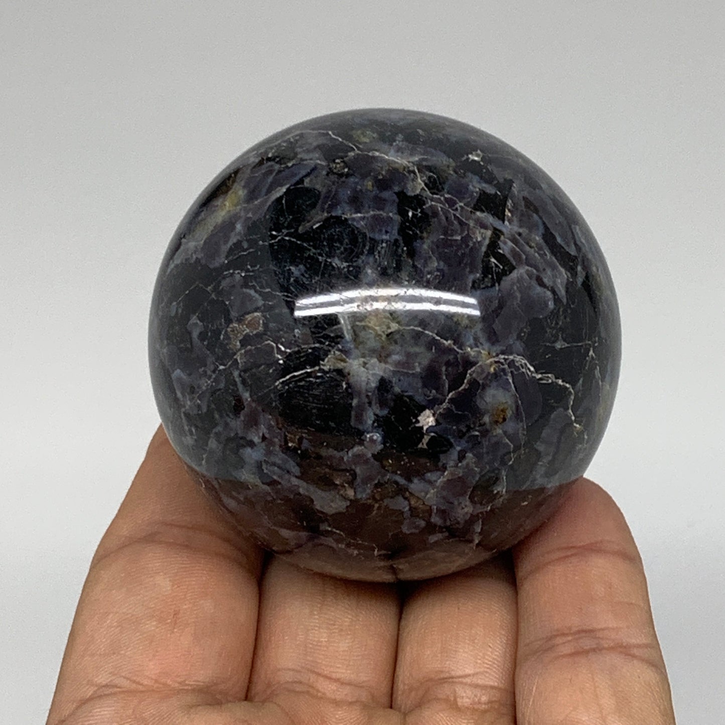 255.3g, 2.2" Natural Indigo Gabbro Spheres Gemstone, Reiki, @Madagascar,B4651