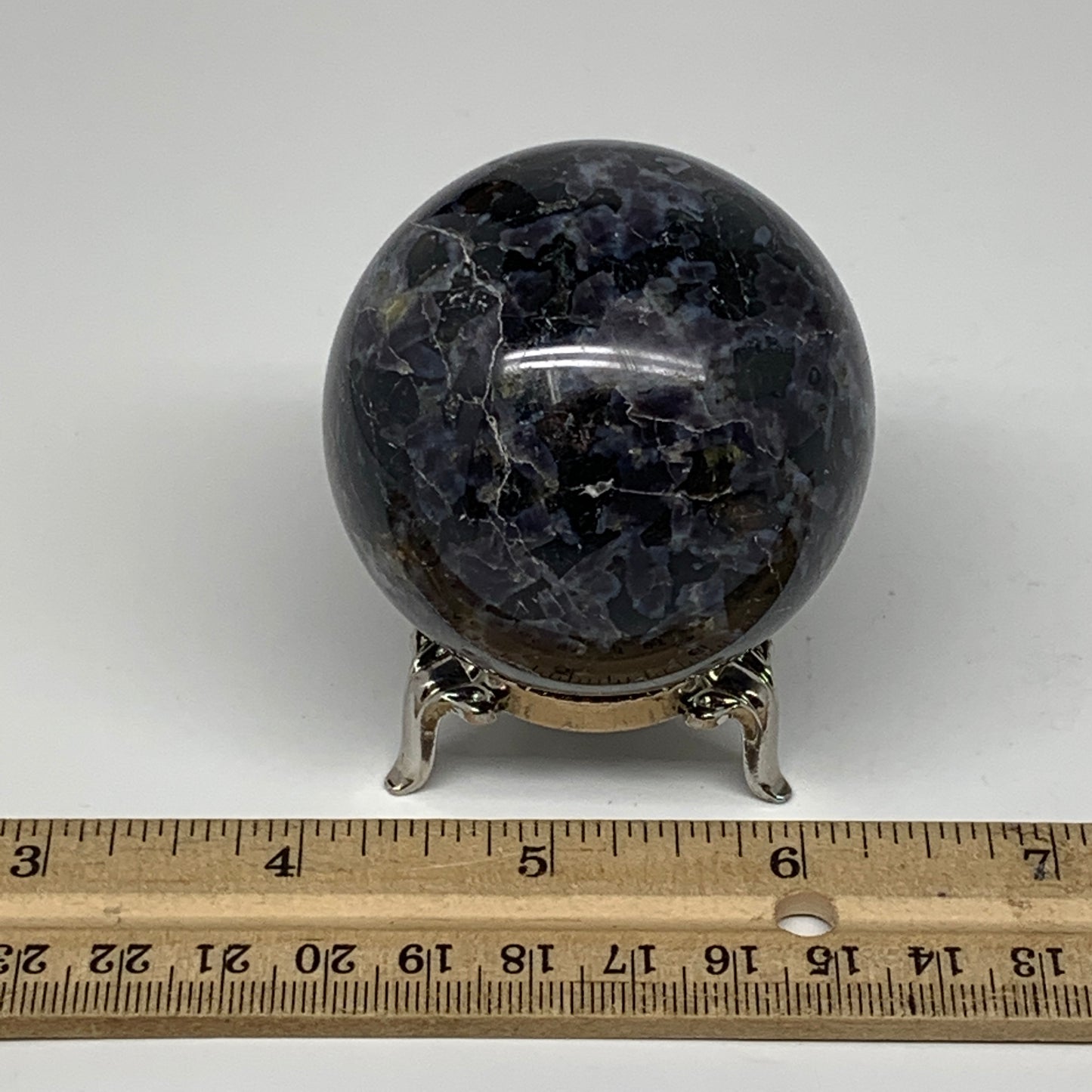 255.3g, 2.2" Natural Indigo Gabbro Spheres Gemstone, Reiki, @Madagascar,B4651