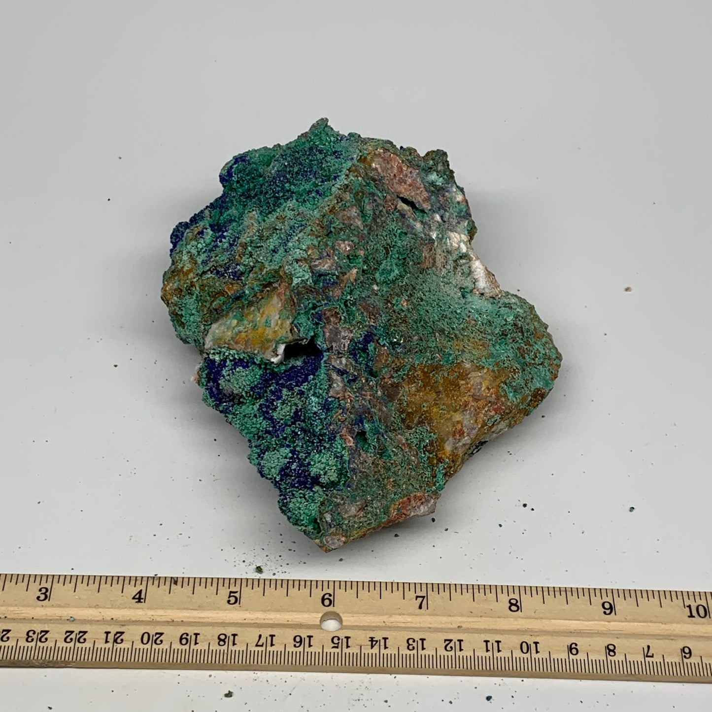 1138g, 7.1"x4.7"x2.8", Rough Azurite Malachite Mineral Specimen @Morocco, B10913