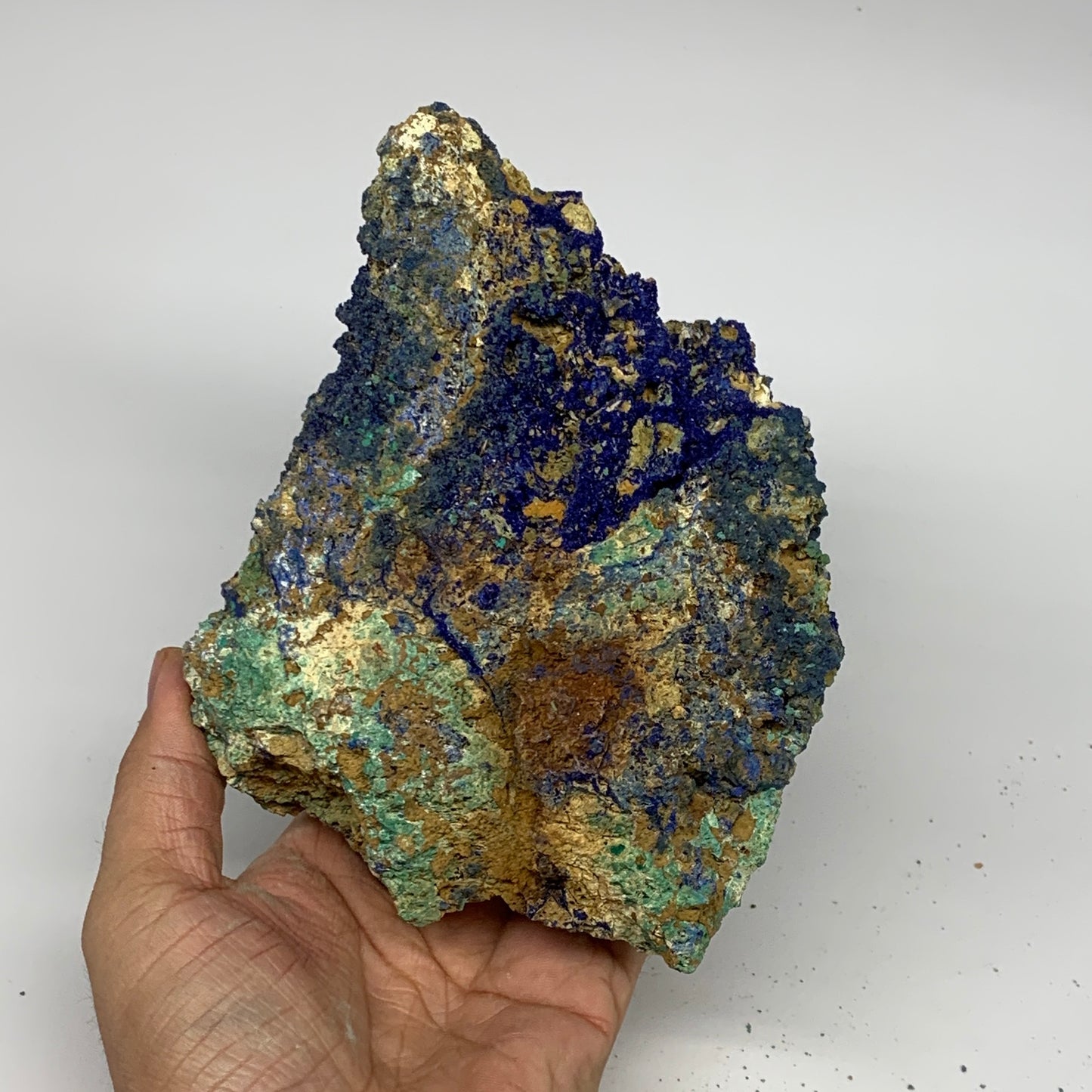 1182g, 6.25"x4.8"x2.4", Rough Azurite Malachite Mineral Specimen @Morocco, B1091