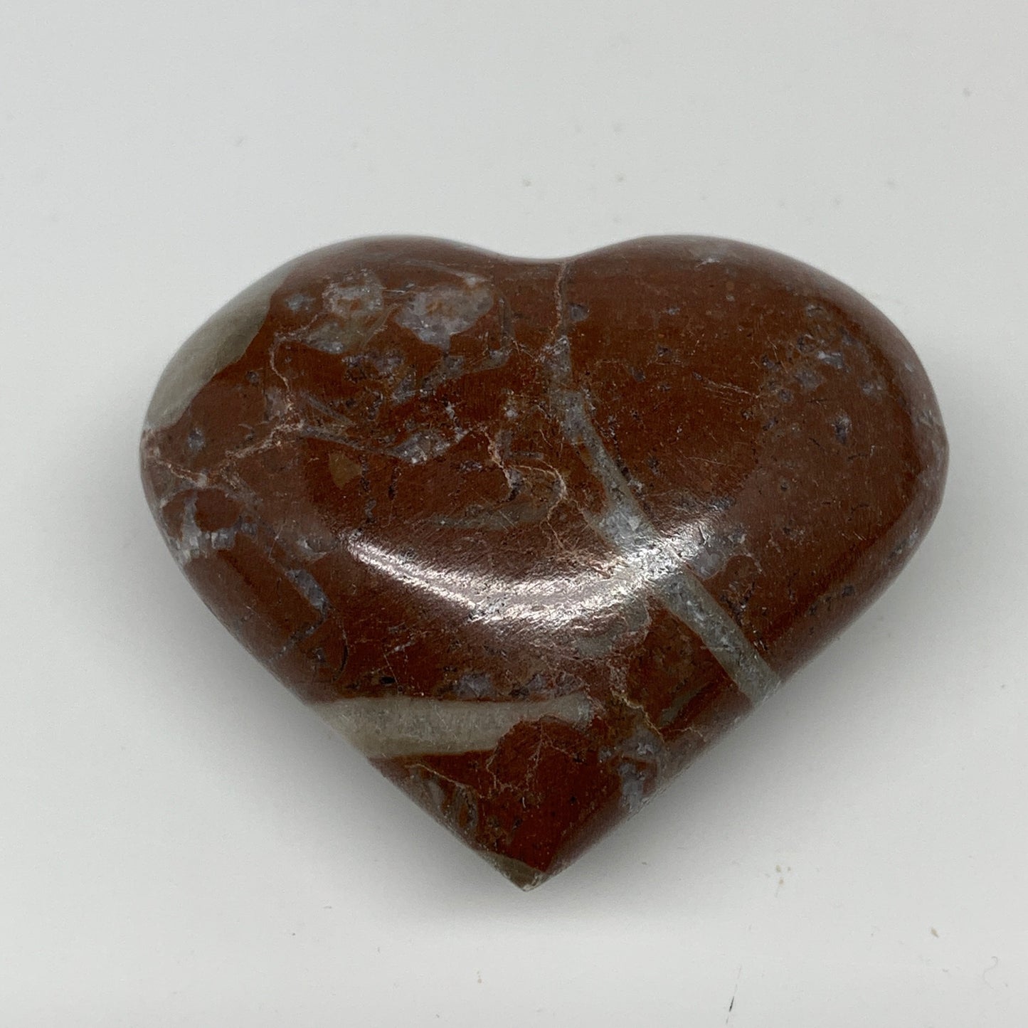 85.2g,2"x2.2"x1"Natural Untreated Red Shell Fossils Heart Reiki Energy,F941