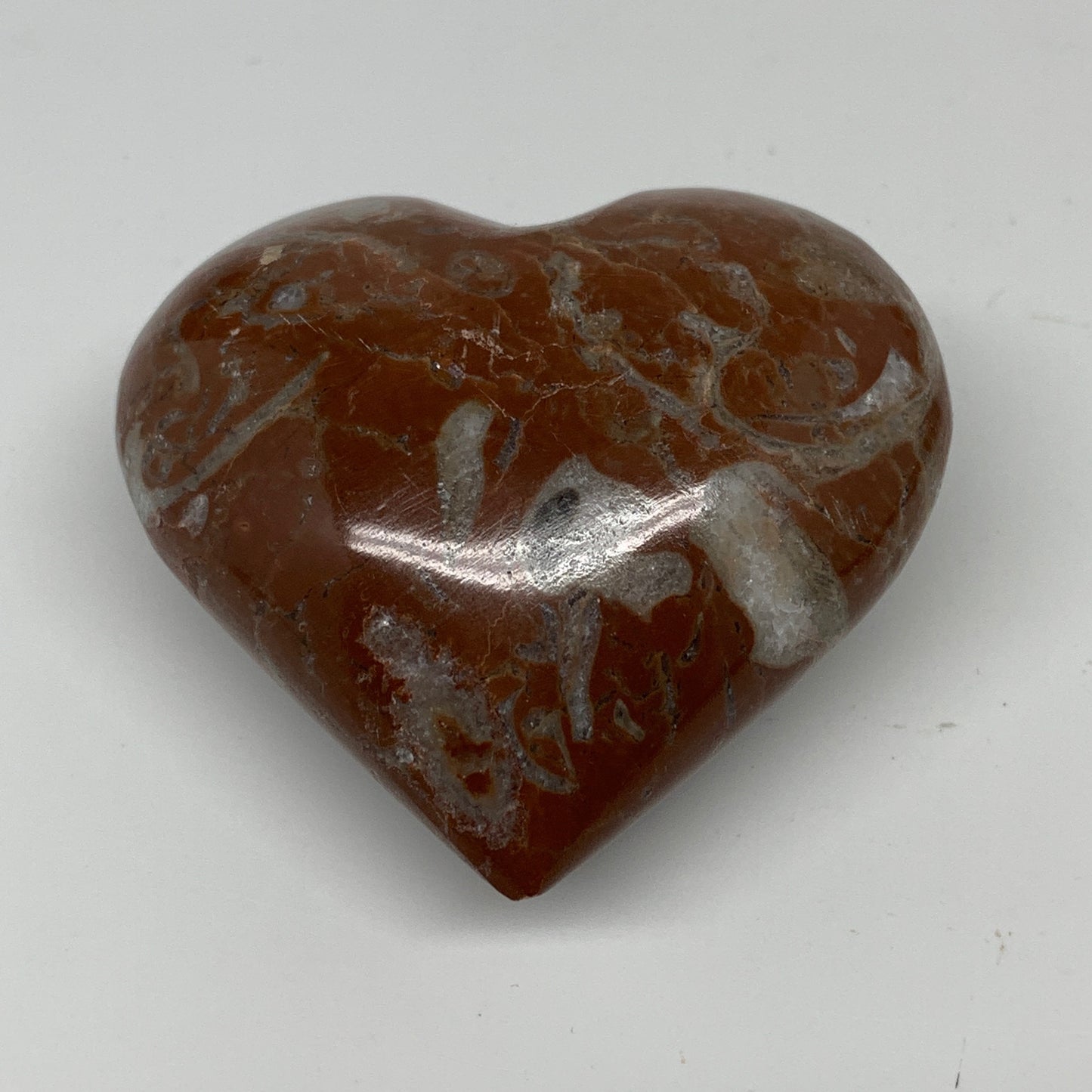 81.8g,2"x2.2"x1"Natural Untreated Red Shell Fossils Heart Reiki Energy,F943