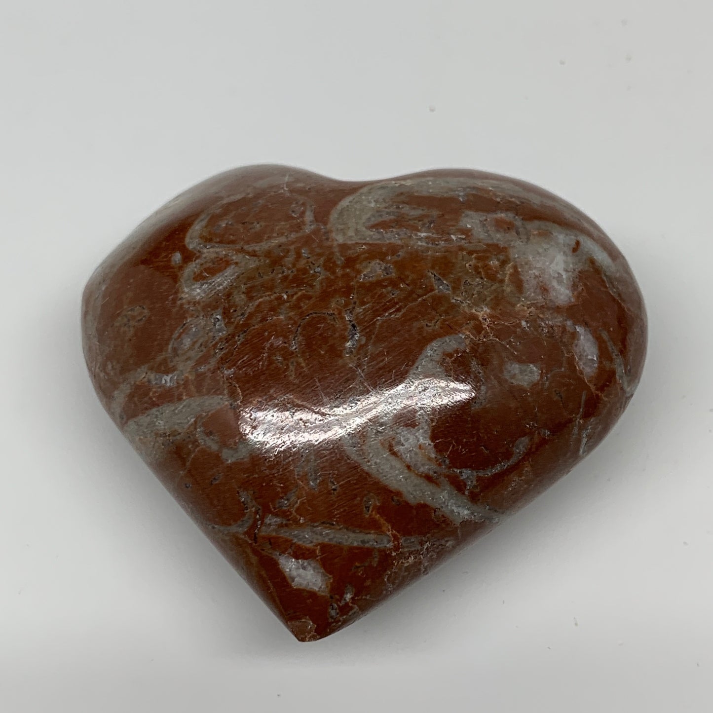 81.8g,2"x2.2"x1"Natural Untreated Red Shell Fossils Heart Reiki Energy,F943