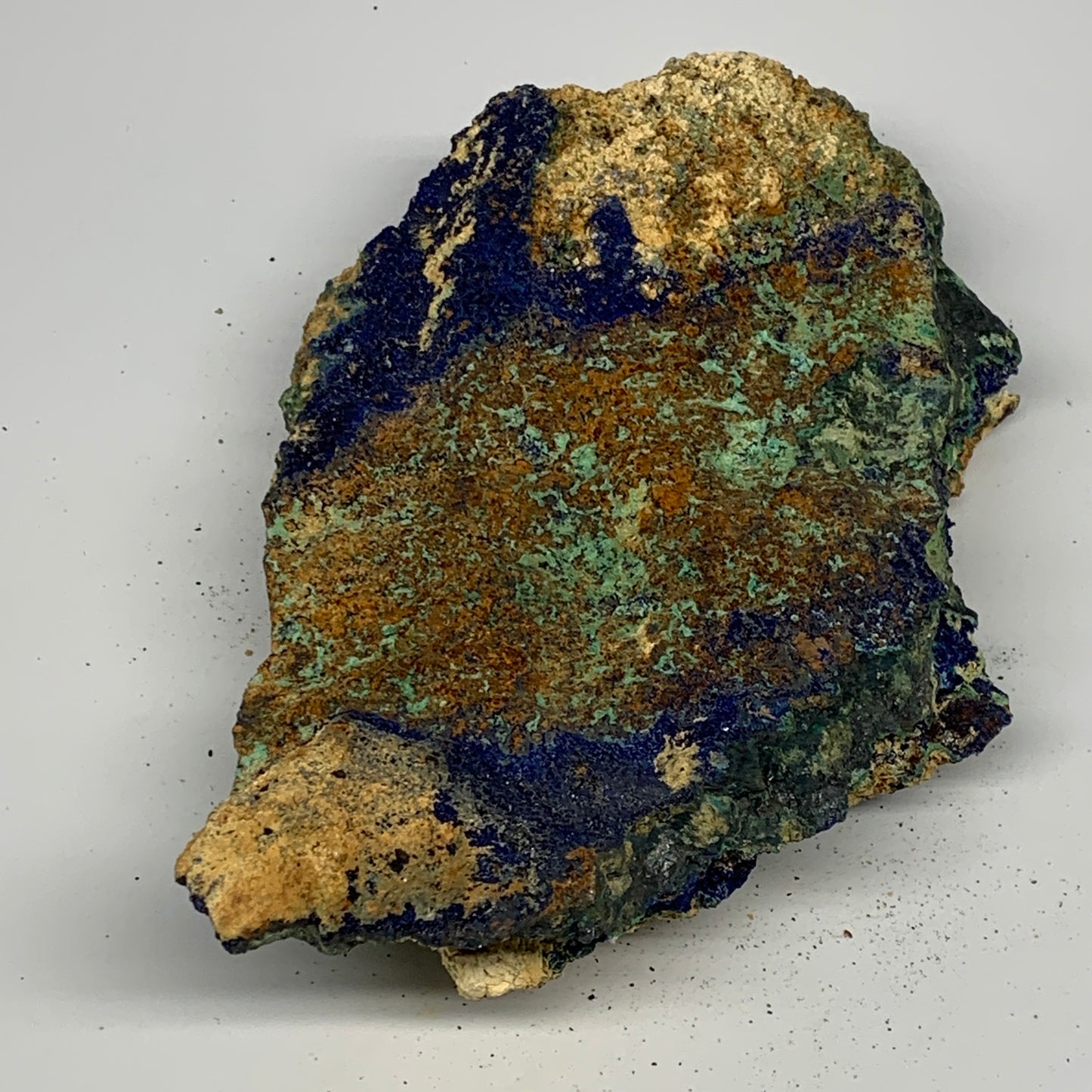 2080g, 9.5"x5.7"x1.8", Rough Azurite Malachite Mineral Specimen @Morocco, B10917