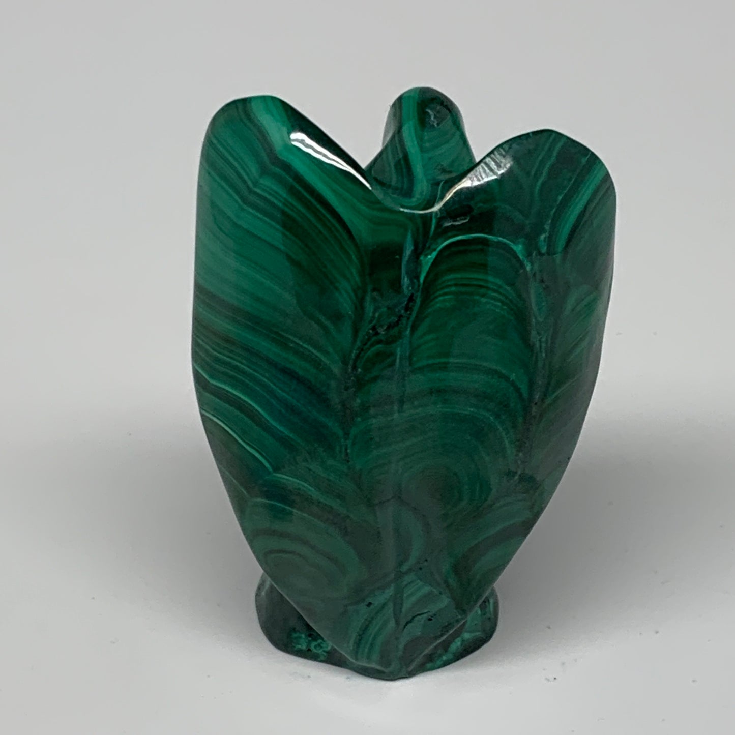 112g, 2.5"x1.6"x1" Natural Untreated Malachite Angel Figurine @Congo, B7319