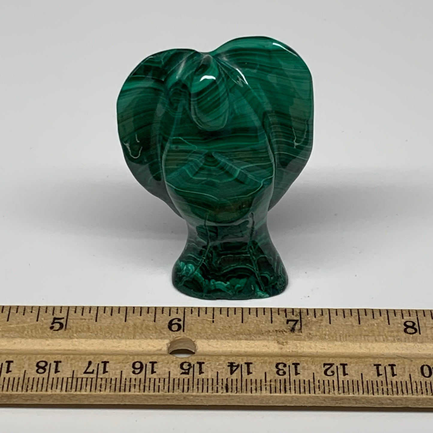 112g, 2.5"x1.6"x1" Natural Untreated Malachite Angel Figurine @Congo, B7319