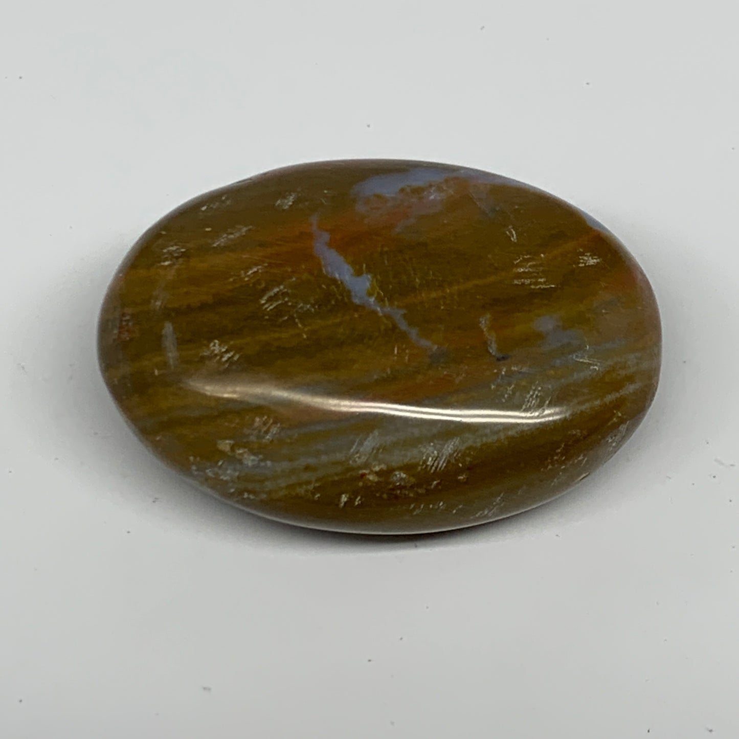 96g, 2.4"x1.8"x1" Ocean Jasper Palm-Stone Orbicular Jasper Reiki Energy,B16698